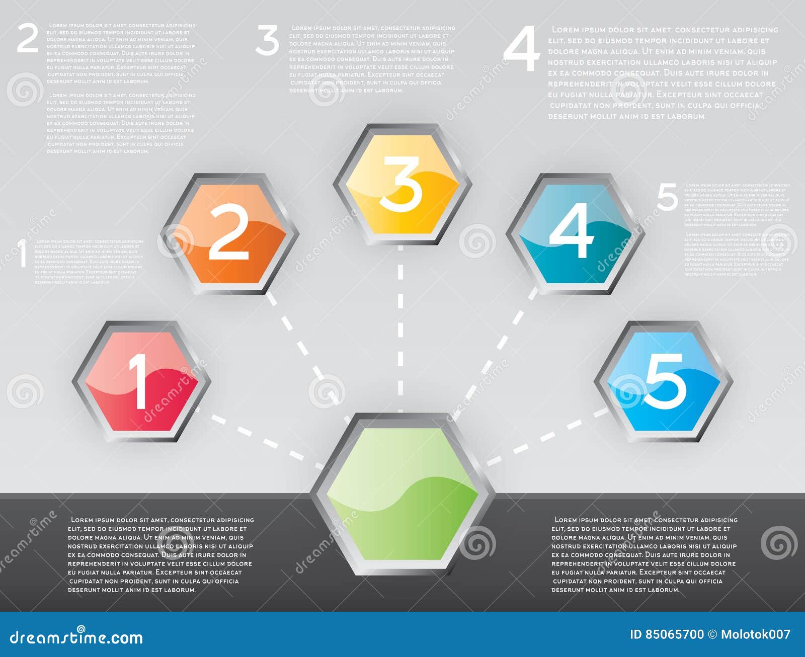 Design Infographic with Five Options. Stock Vector - Illustration of ...