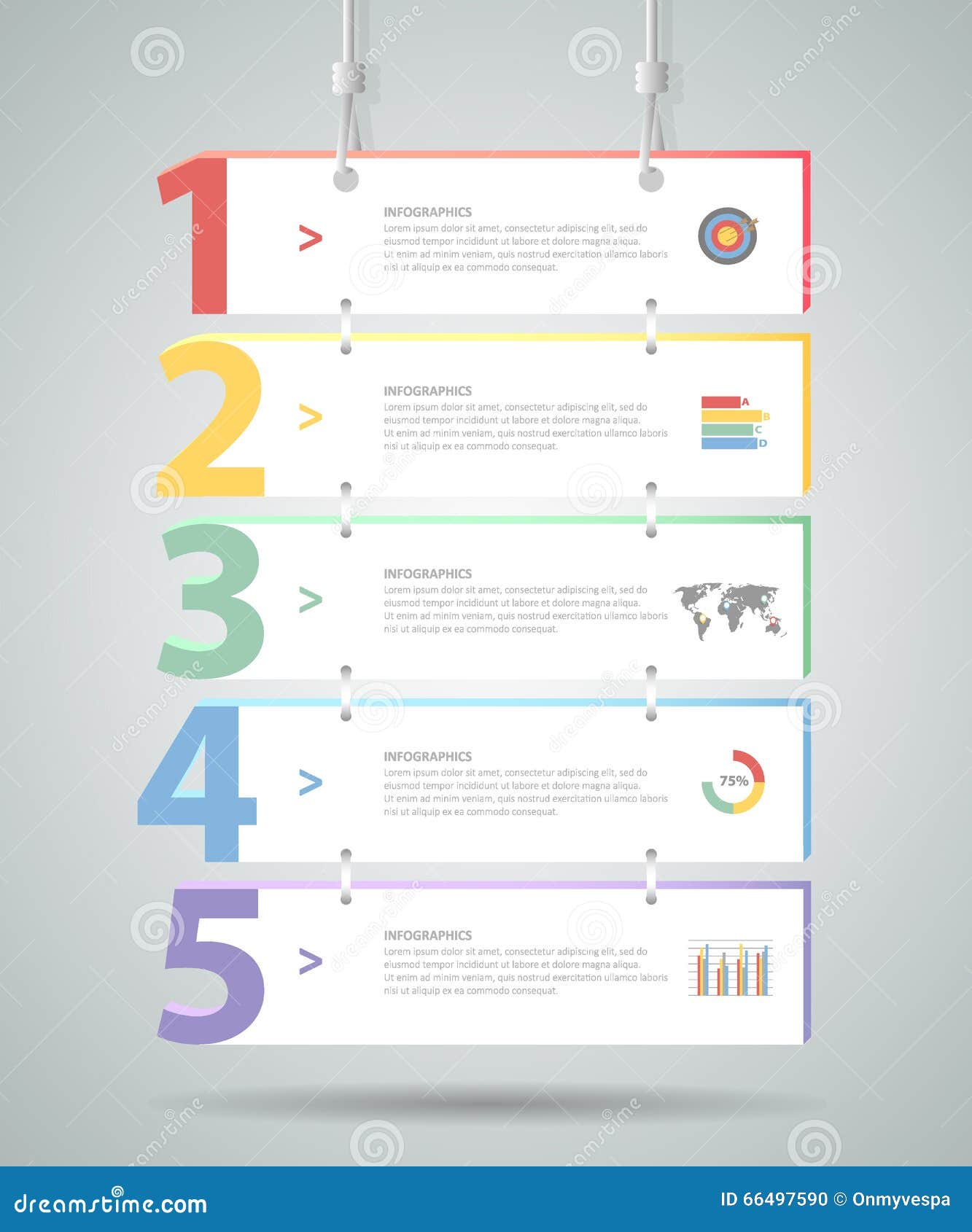  infographic template 5 steps. for bussiness concept