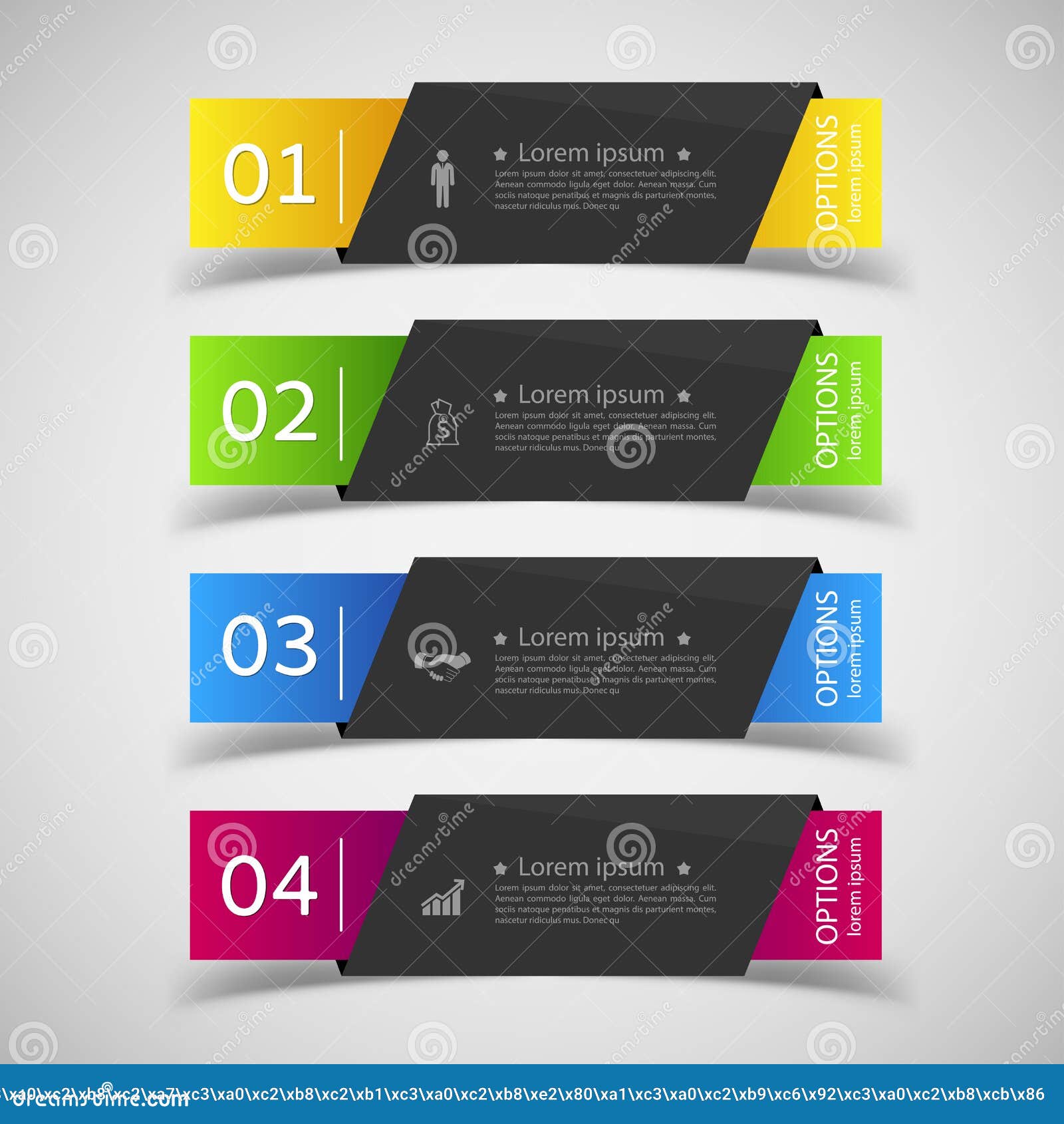 Design Infographics Number Banners Template. Graphic or Website Stock