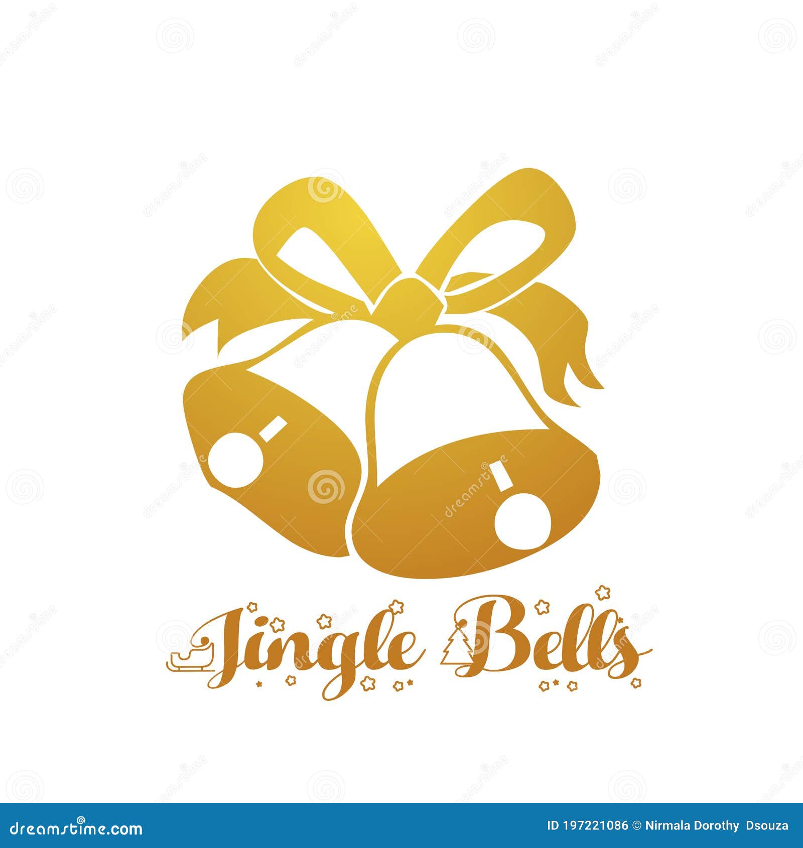 Design Jingle Bell Para Impressão Ilustração do Vetor - Ilustração