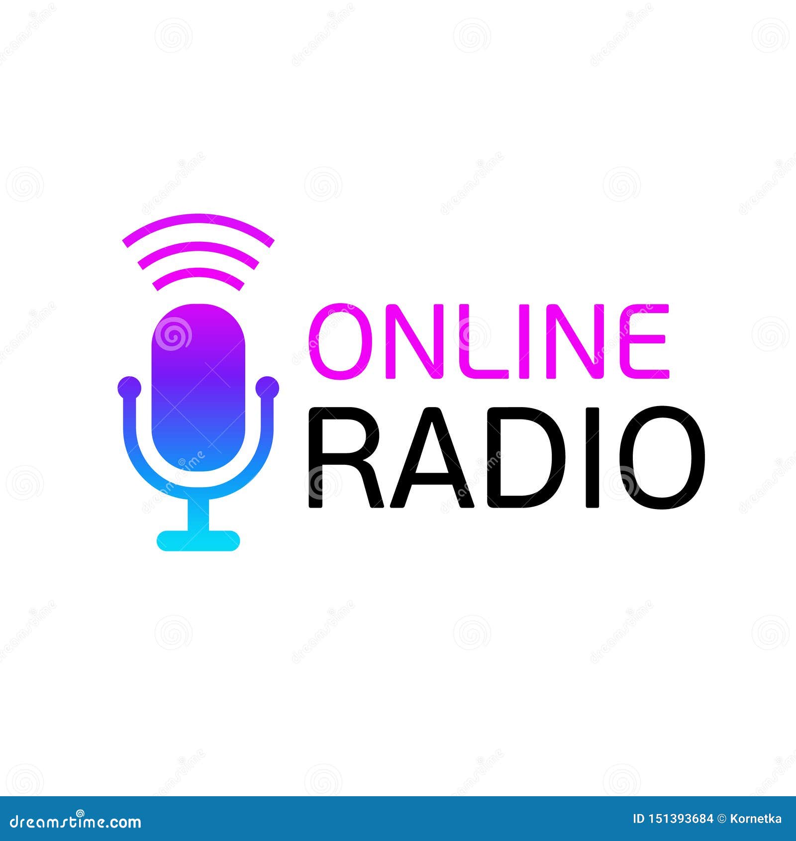 Design Logo Online Radio or Color Icon. Stock Vector - Illustration of ...