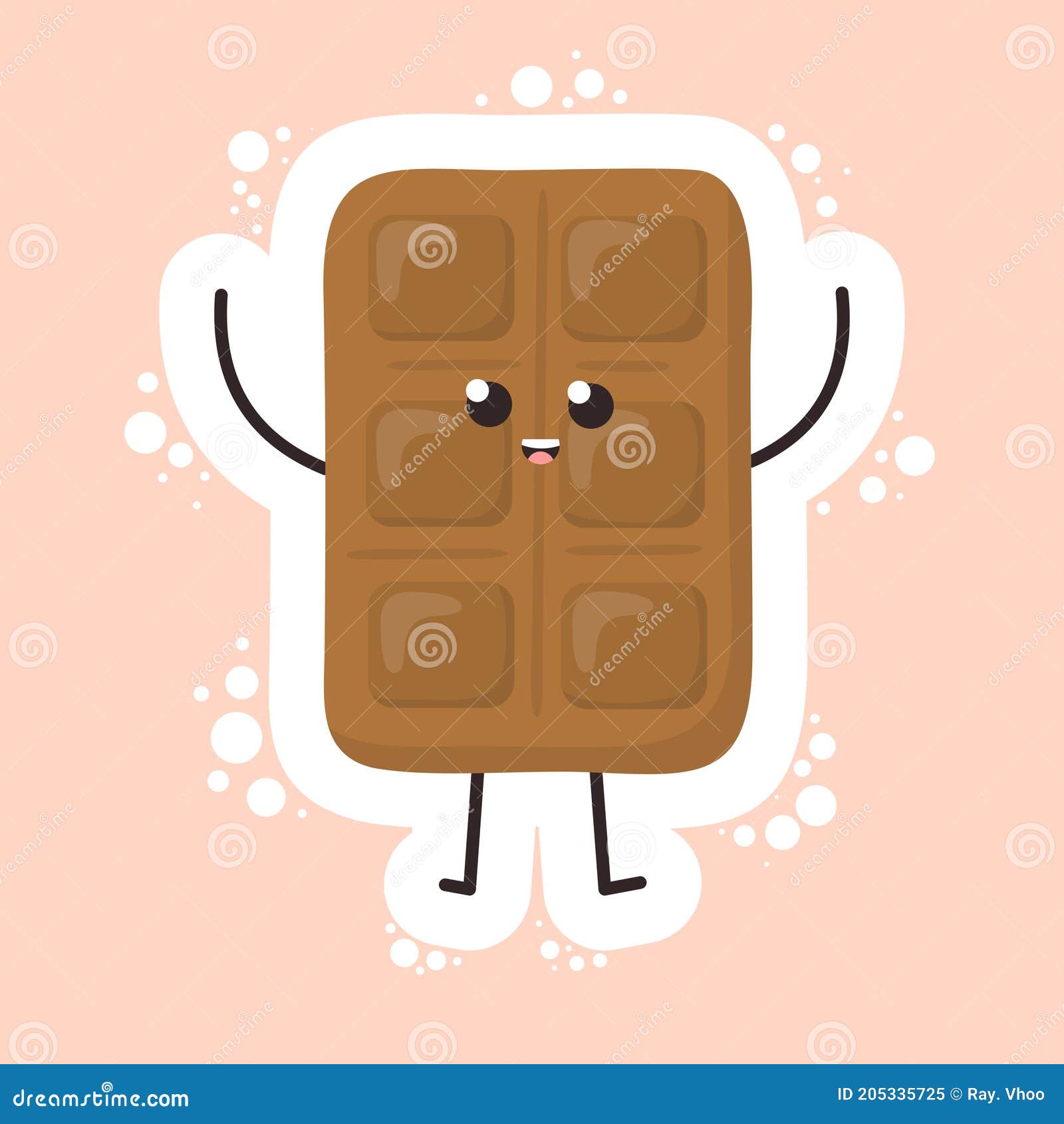  of cocholate ilustration in a soft colour background for any template and social media post