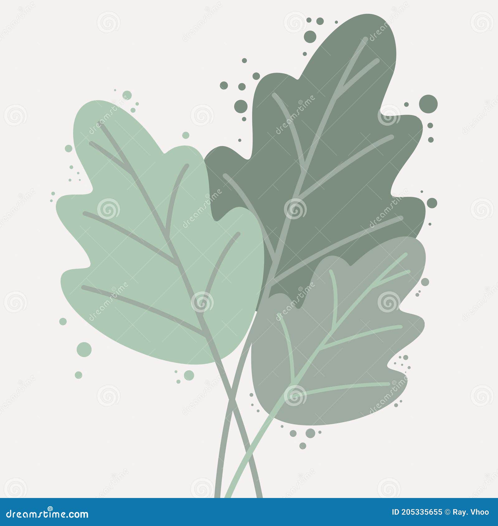  of plants ilustration in a soft colour background for any template and social media post