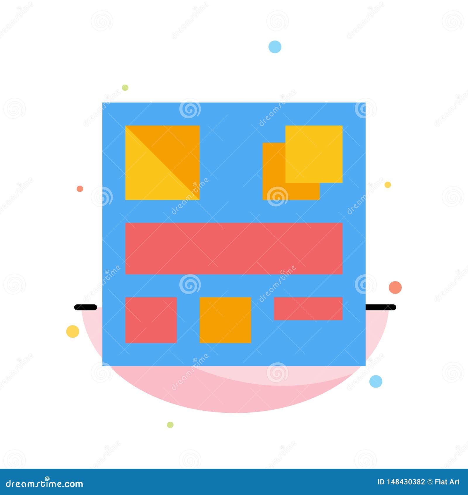 Download Design Mockup Web Abstract Flat Color Icon Template Stock Vector Illustration Of Blank Development 148430382