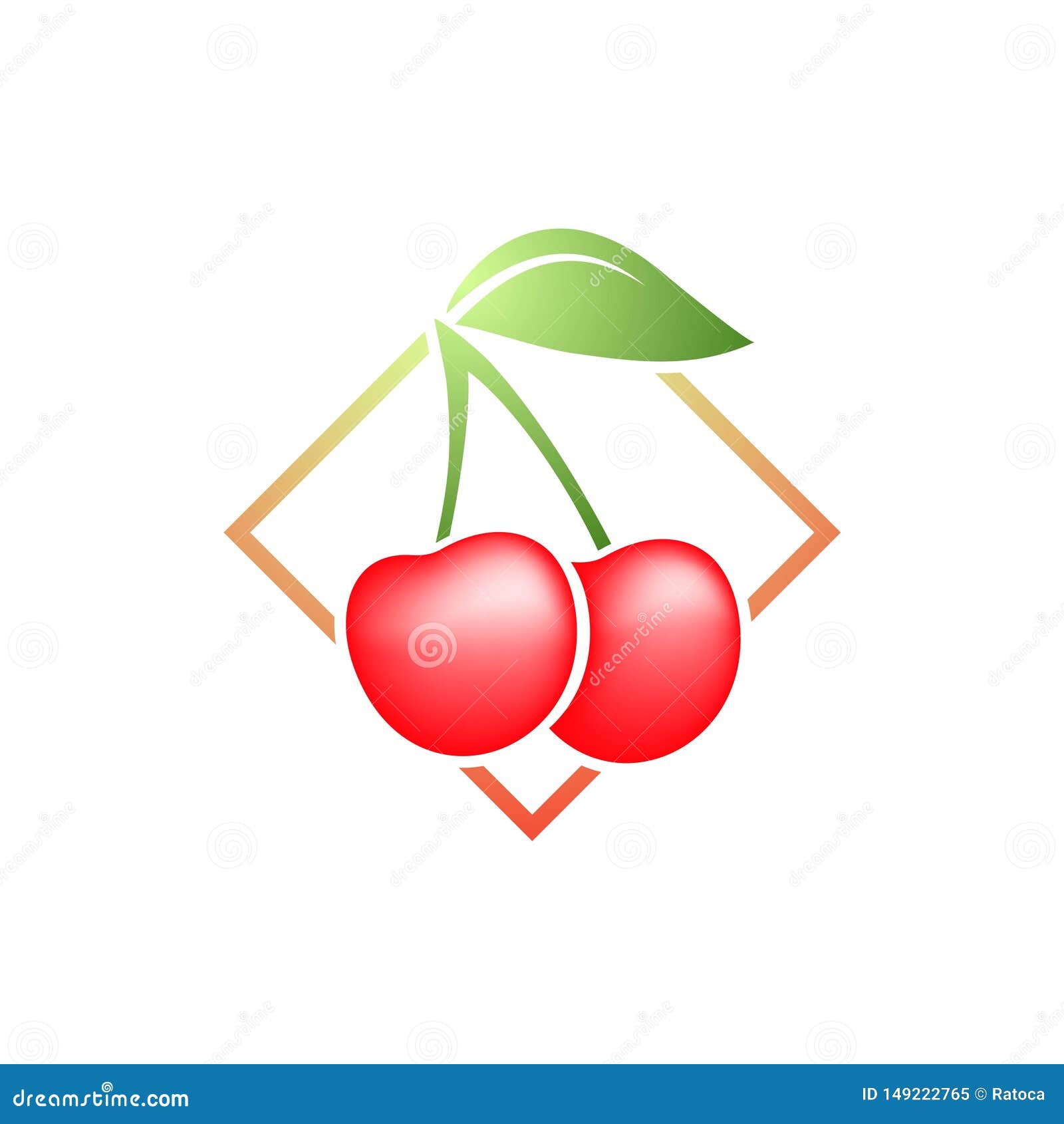 Design of Nice Cherry Symbol Stock Illustration Illustration of
