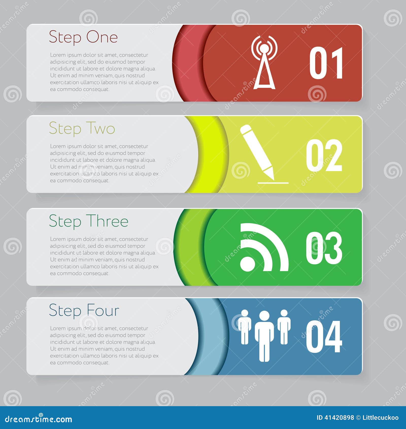 Design Number Banners Template Graphic or Website Layout Stock