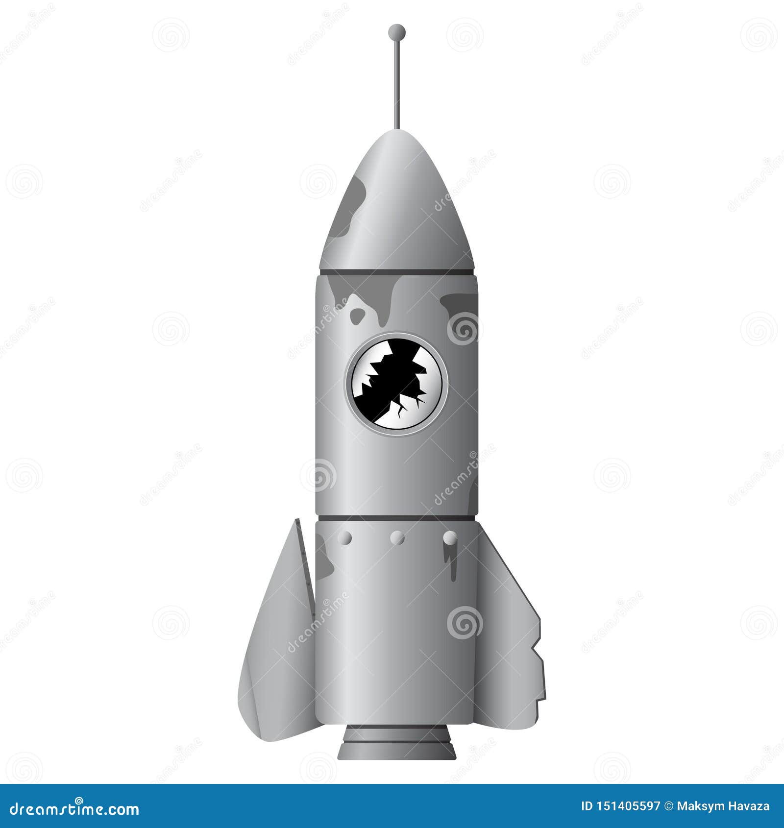 Download Vector 3d Model Of The Rocket. Stock Vector - Illustration ...