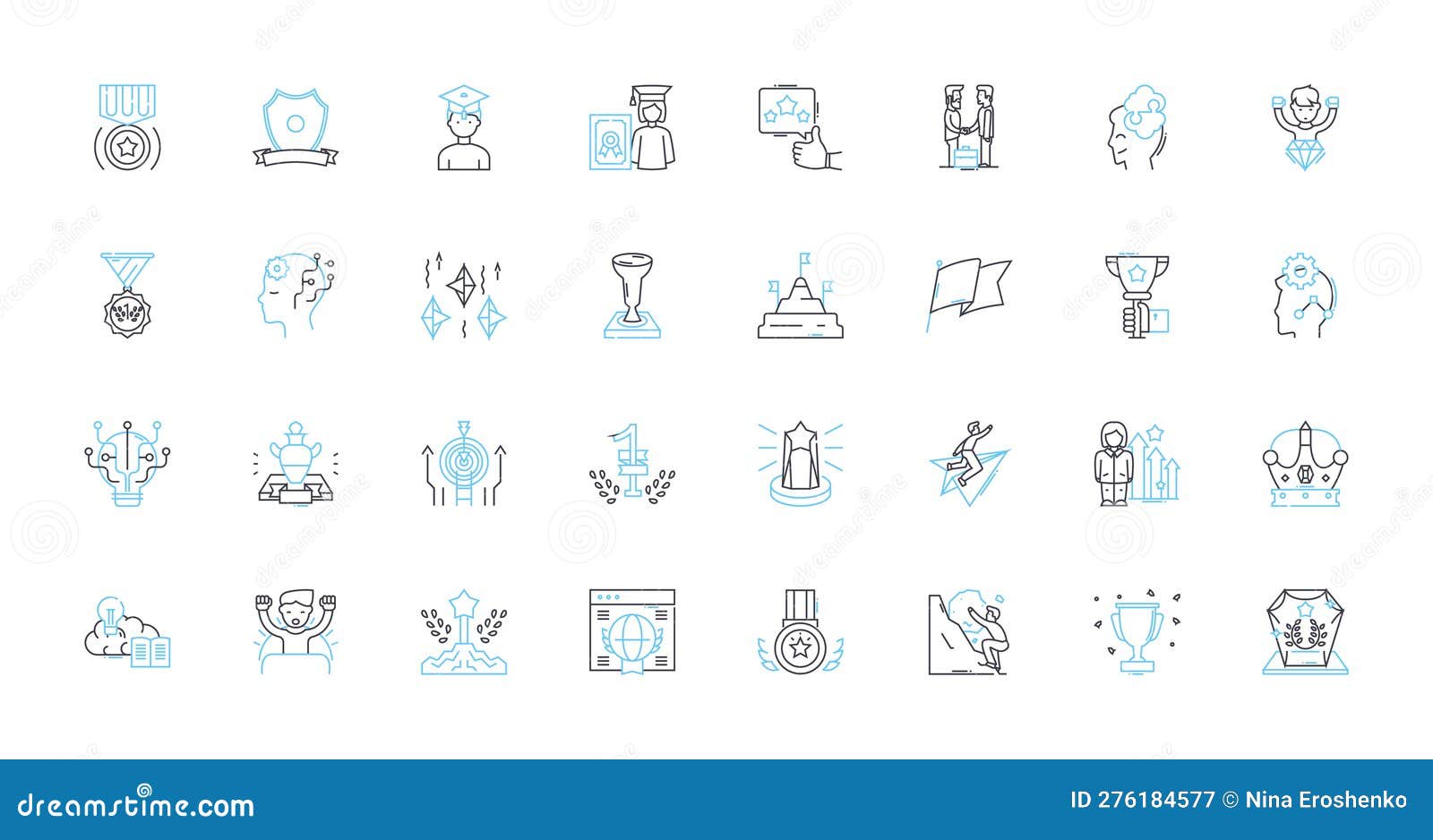  phase linear icons set. ideation, conceptualization, brainstorming, visualization, creativity, innovation