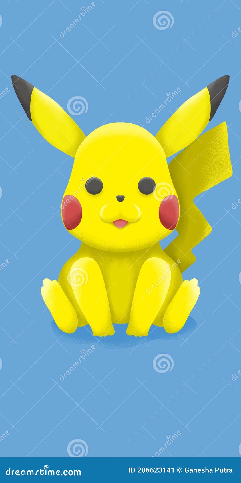 Design Plano Pikachu Pokemon Fofo Foto Editorial - Imagem de