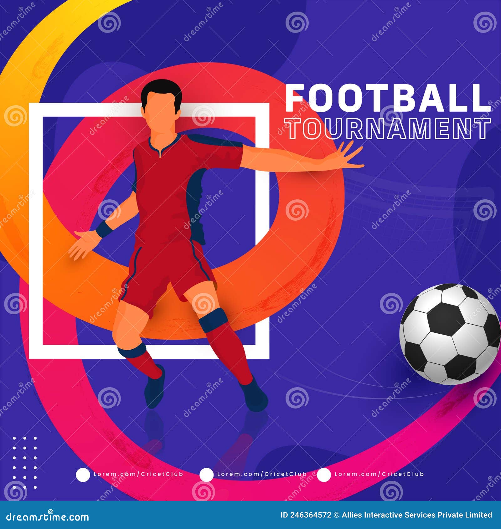 Poster Joueur de football et boule-Football affiche 