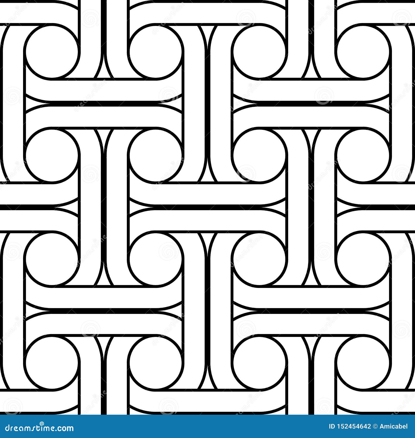 Design Seamless Interlaced Pattern Stock Vector Illustration of