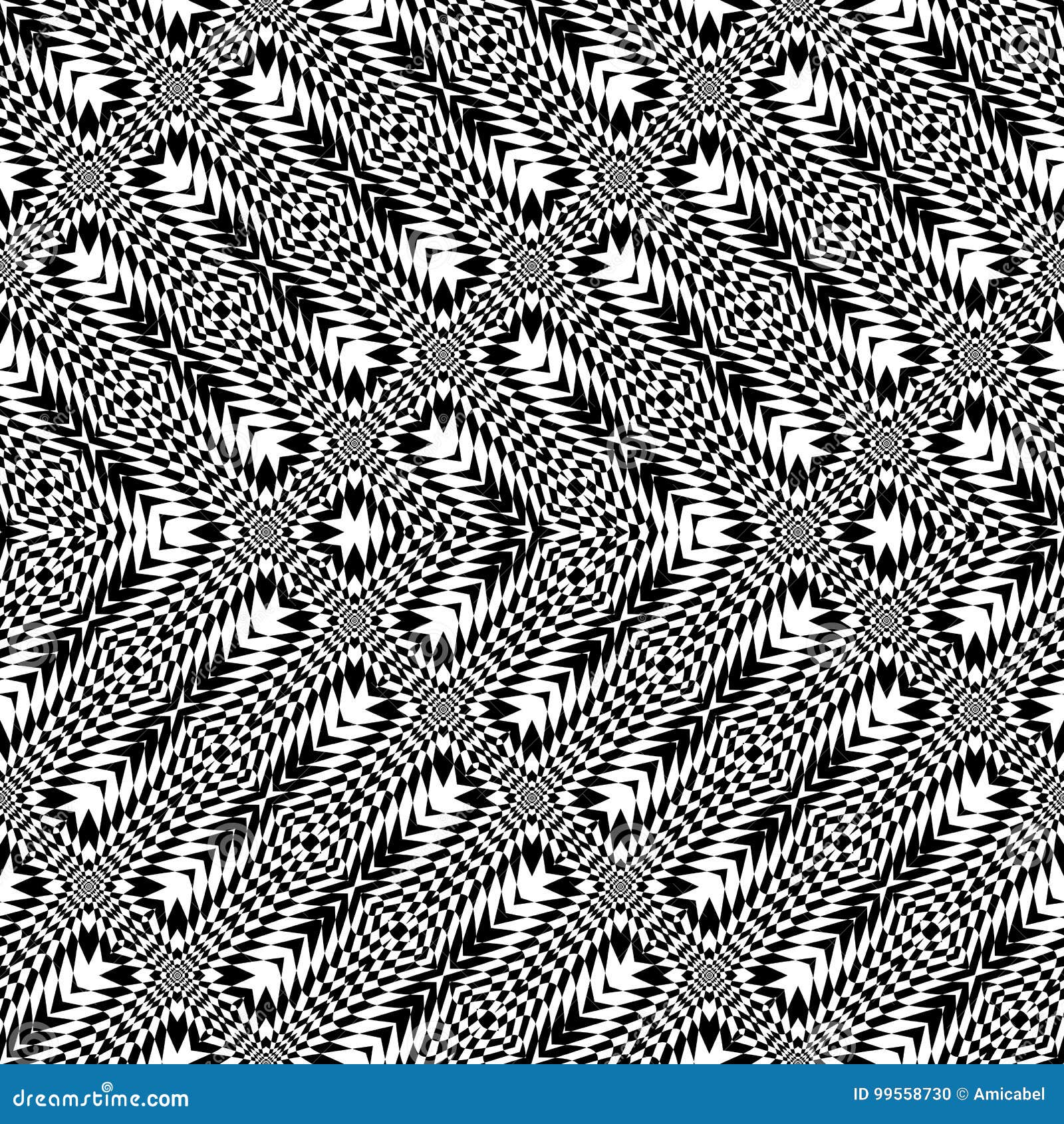 Design Seamless Monochrome Geometric Pattern Stock Vector ...