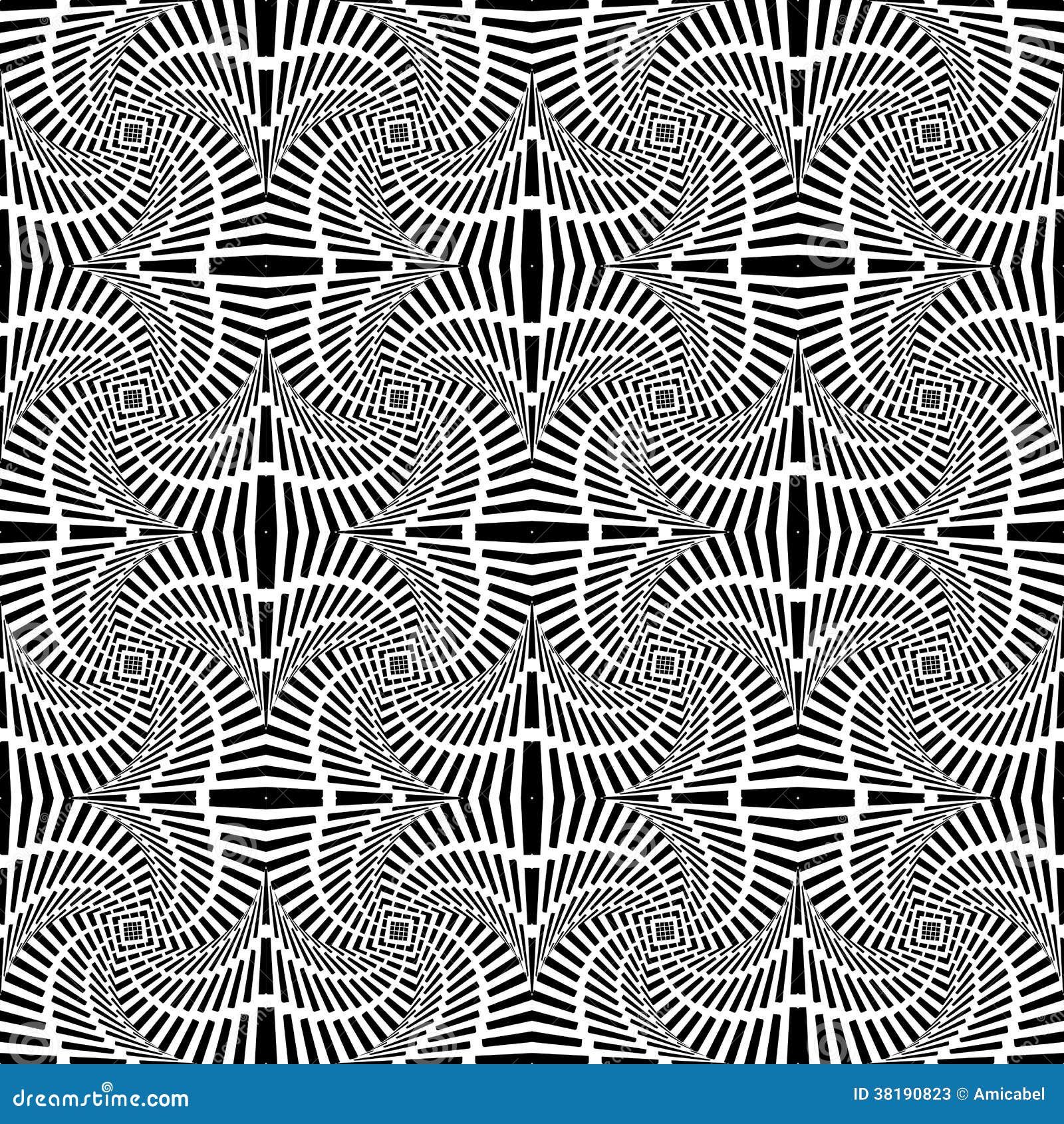 Design Seamless Uncolored Swirl Movement Pattern. Stock Vector ...