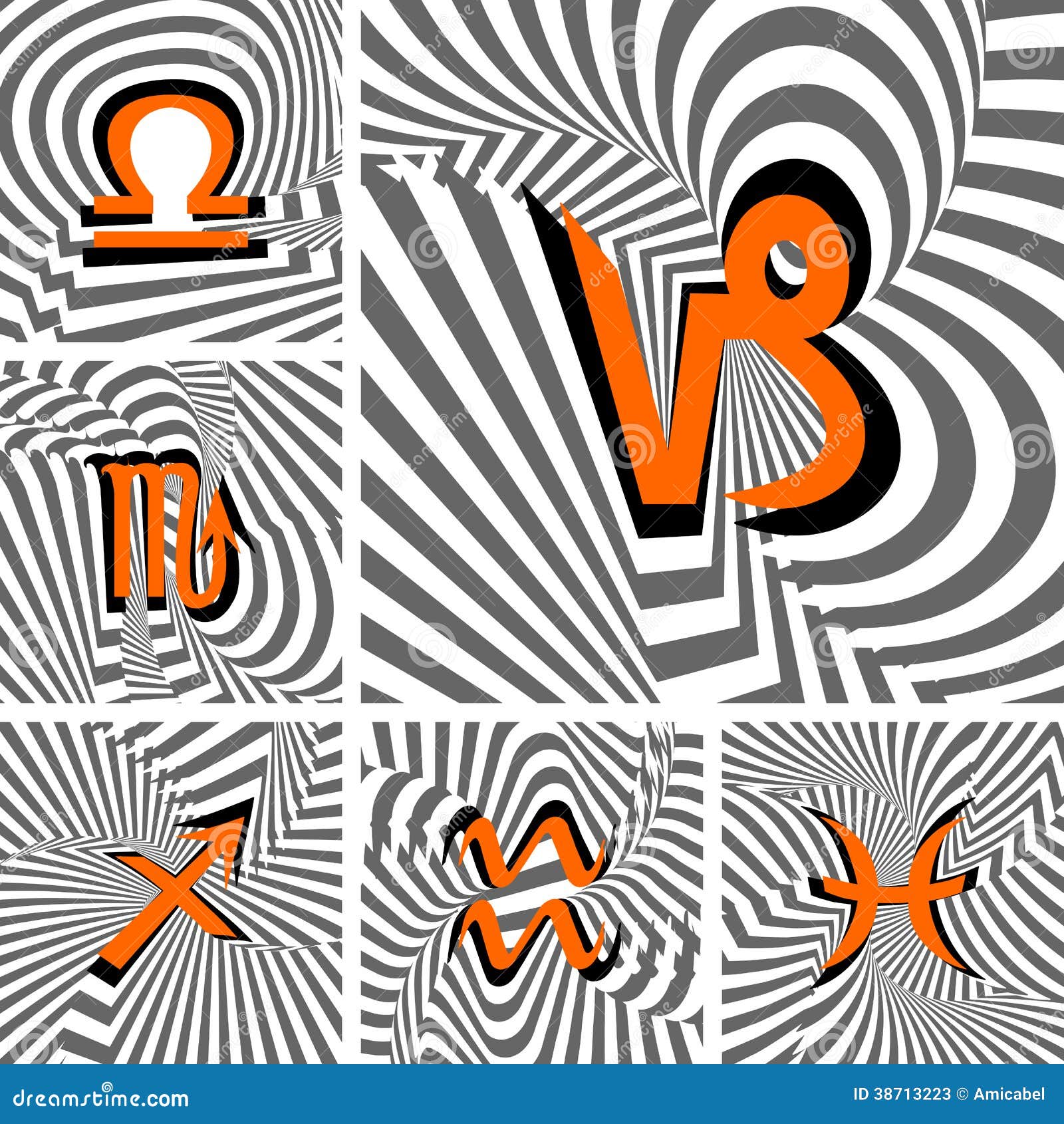Download Design set of Zodiac icons stock vector. Illustration of lines - 38713223