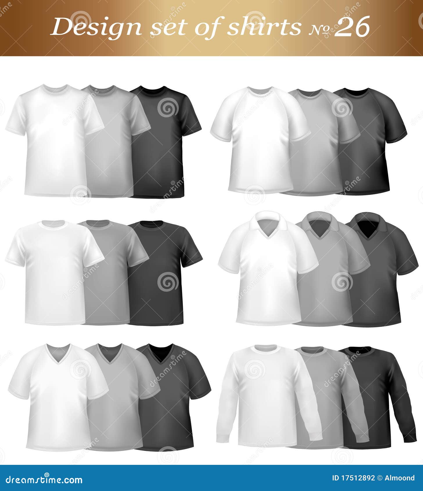 Design shirt set. Vector. stock vector. Illustration of fashion - 17512892