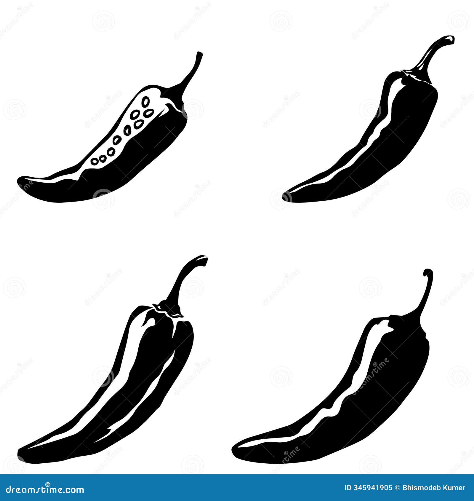 chilli silhouette  art and 