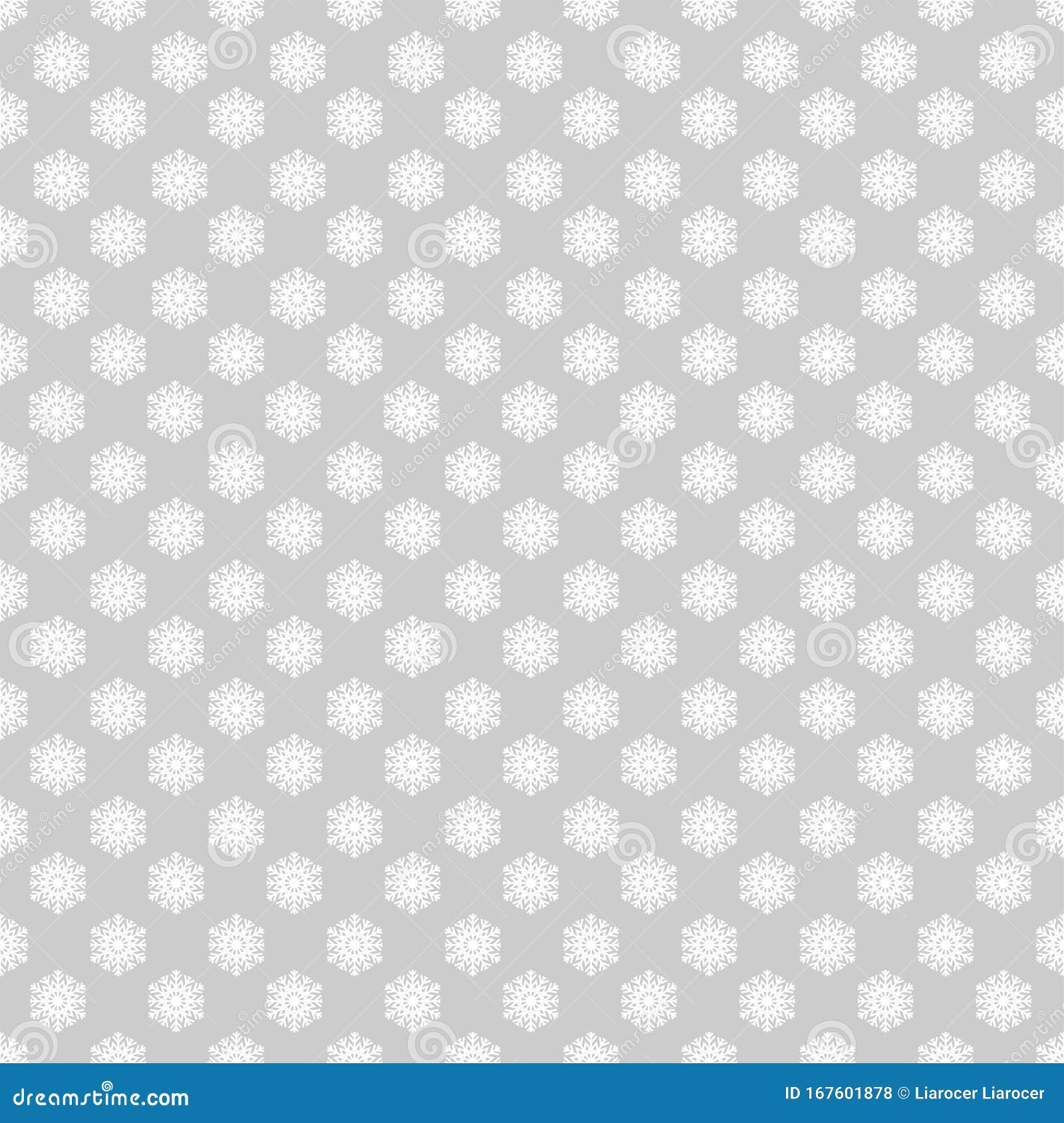 Design Snowflake Seamless Pattern Background Stock Vector