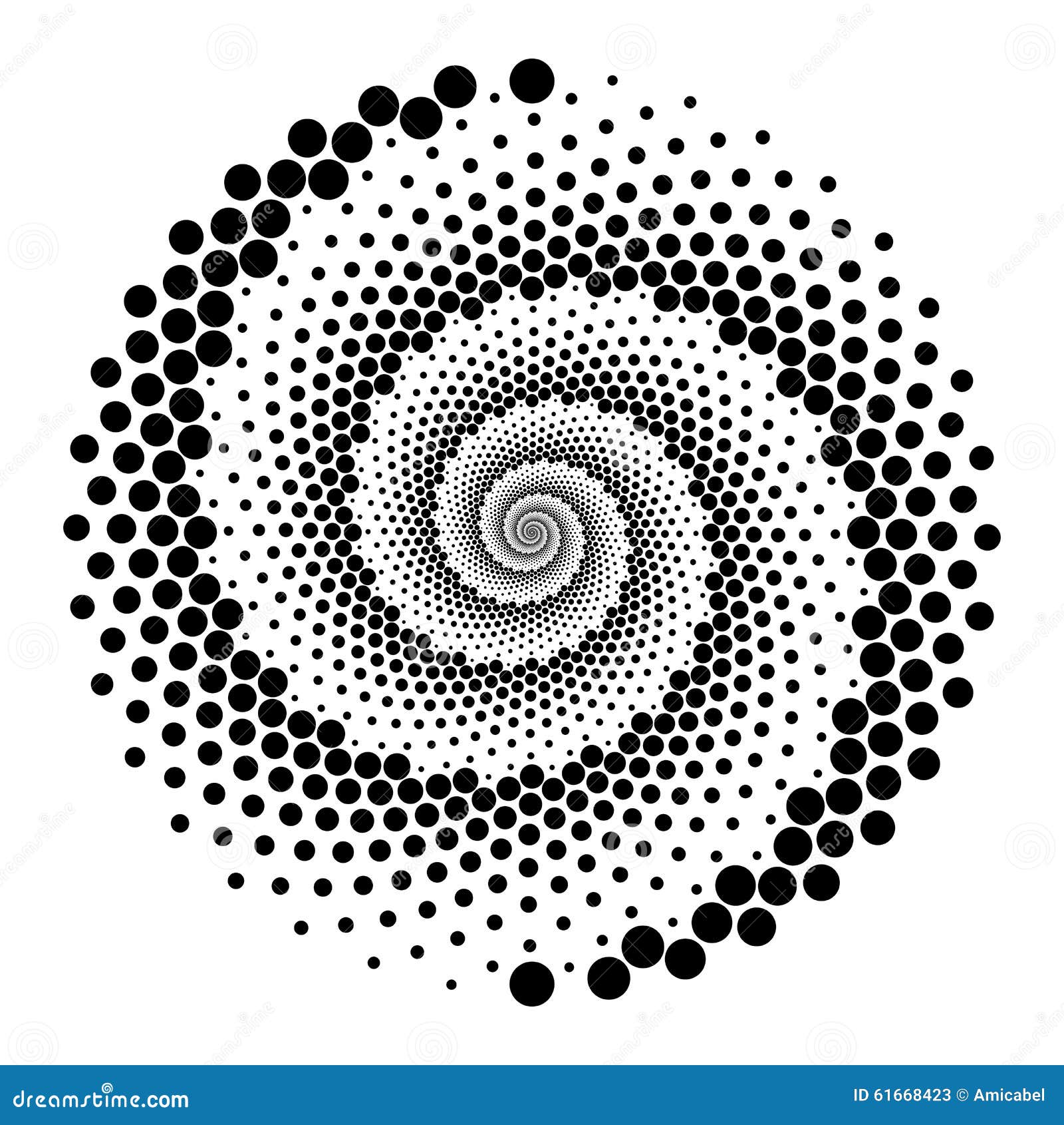 Rainbow Spiral Dot Mandala Pattern 