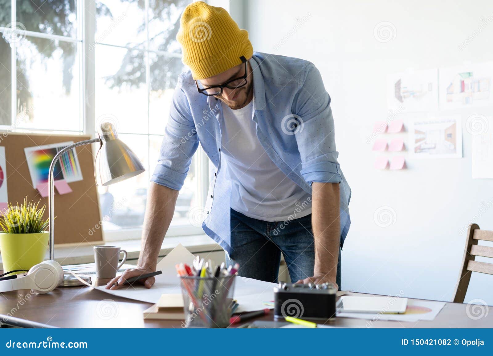 Design Studio Architect Creative Occupation Blueprint Concept Stock