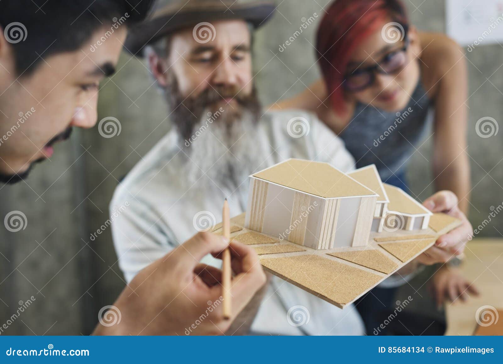 Design Studio Architect Creative Occupation House Model Concept Stock
