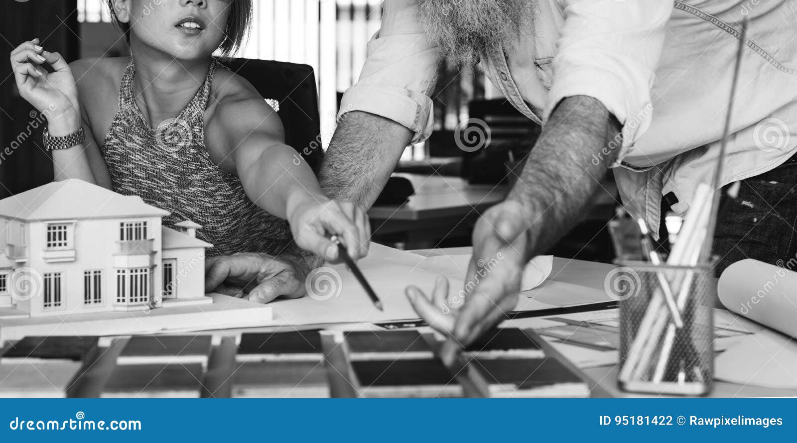 Design Studio Architect Creative Occupation House Model Concept Stock