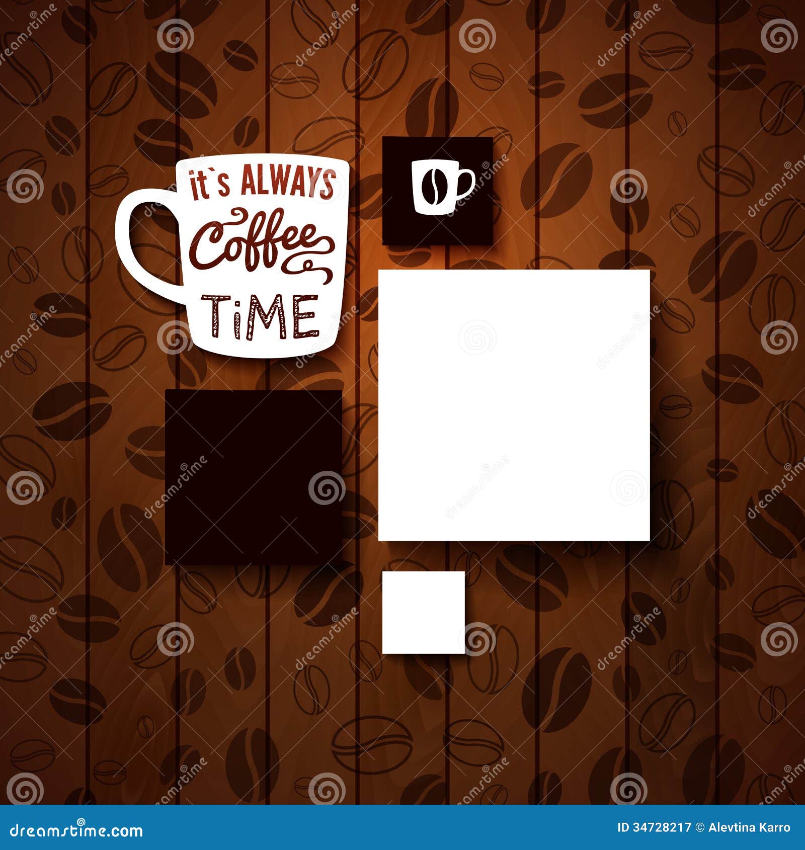 Design Template For Your Coffee Shop Stock Illustration Illustration Of Card Background 34728217