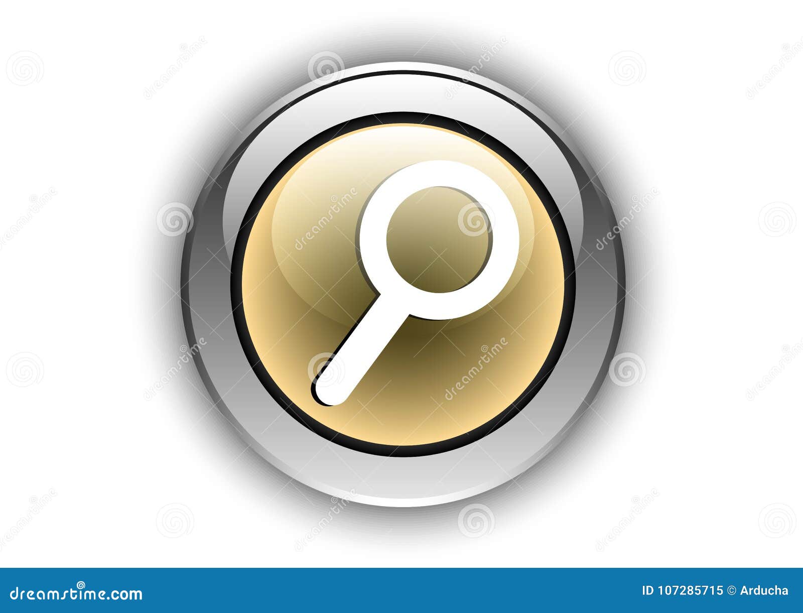 Search Button Design with Glossy Texture Stock Vector - Illustration of ...