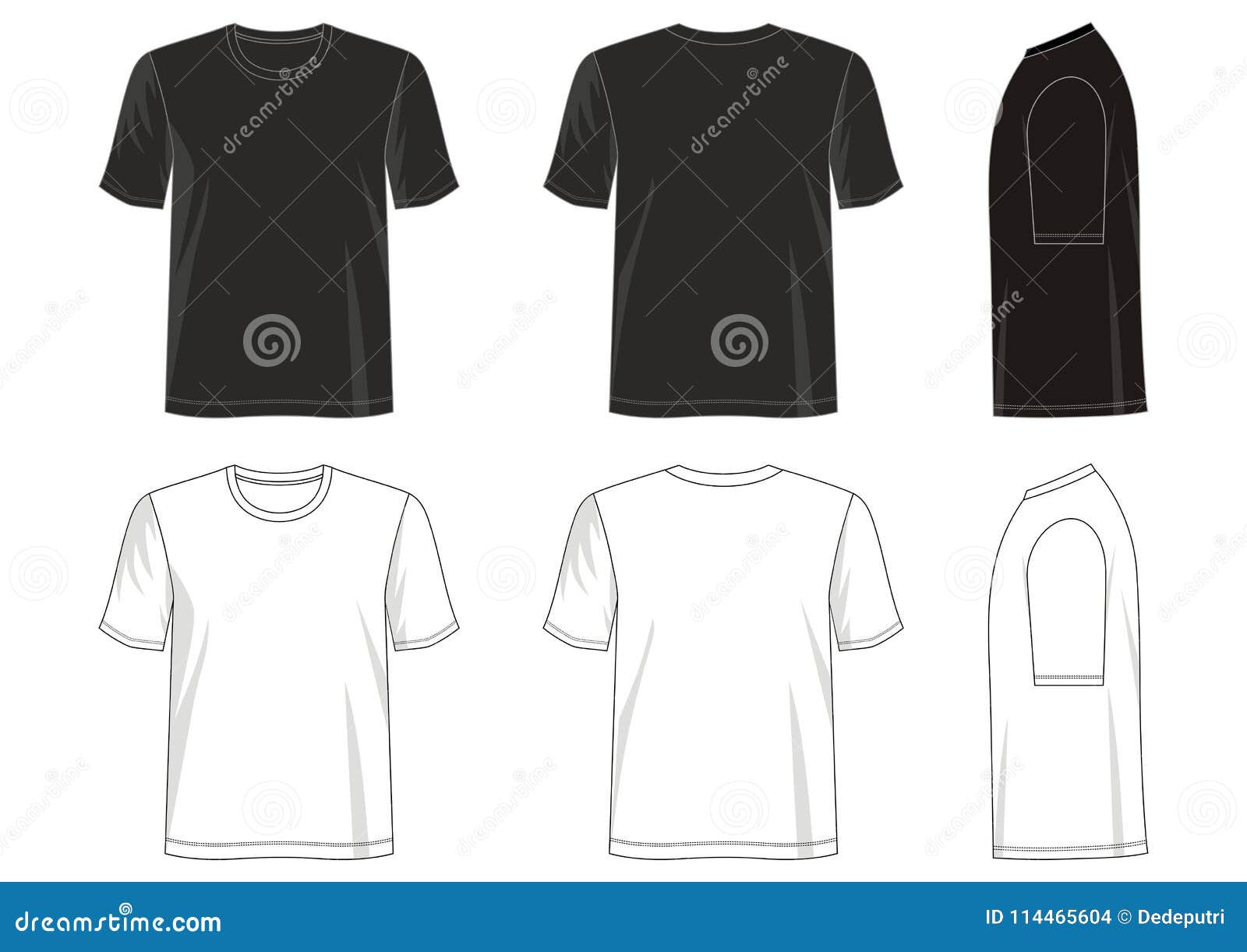 Download Design Vector T Shirt Template Collection For Men 029 Stock Vector Illustration Of Graphic Object 114465604