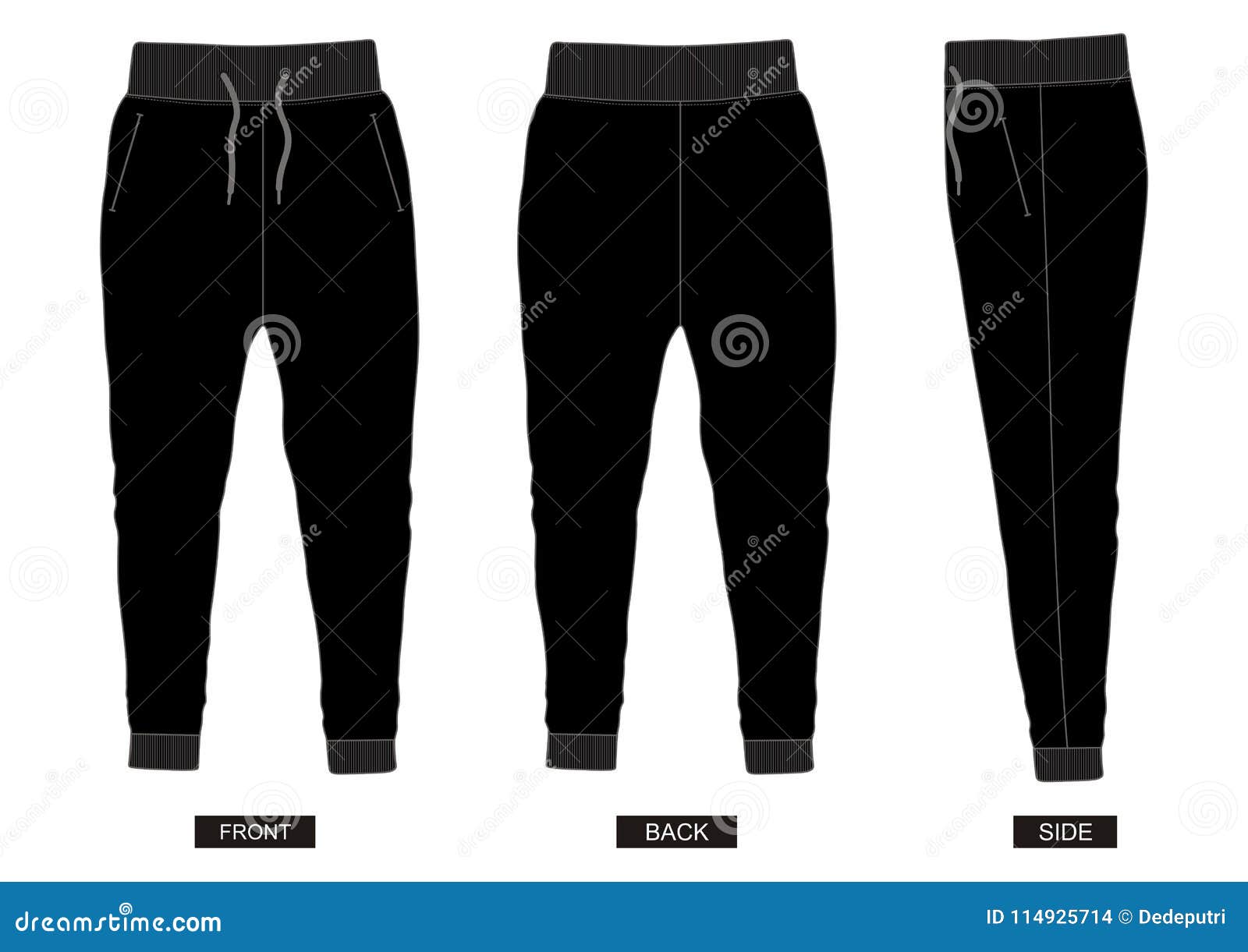 Design Vector Template Pants Collection for Men 05 Stock Vector ...