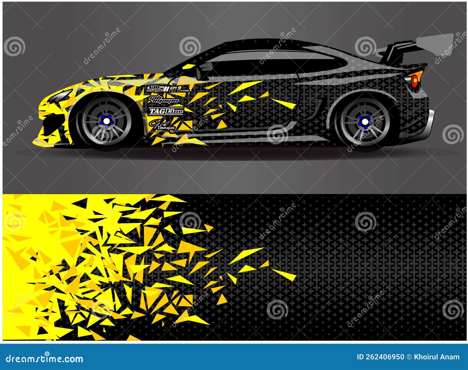 Aufkleber auto wrap design vektorgrafik abstrakte streifen racing  hintergrund für fahrzeug