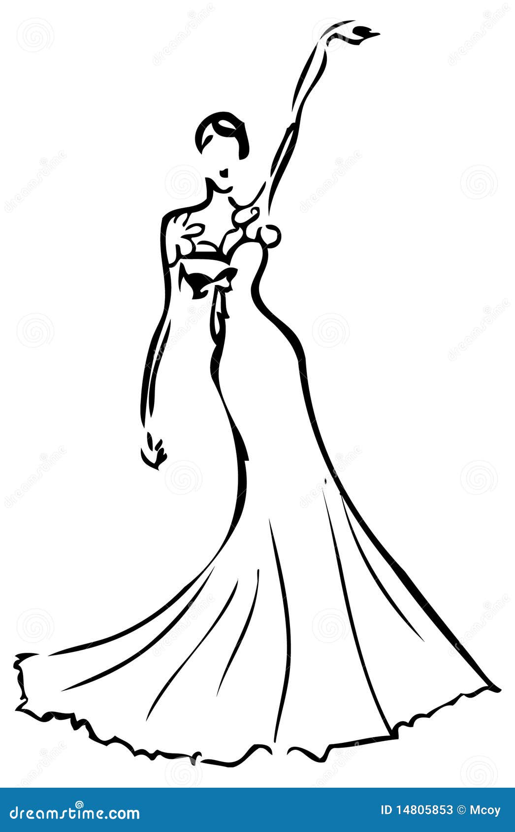 clipart black and white dress - photo #29