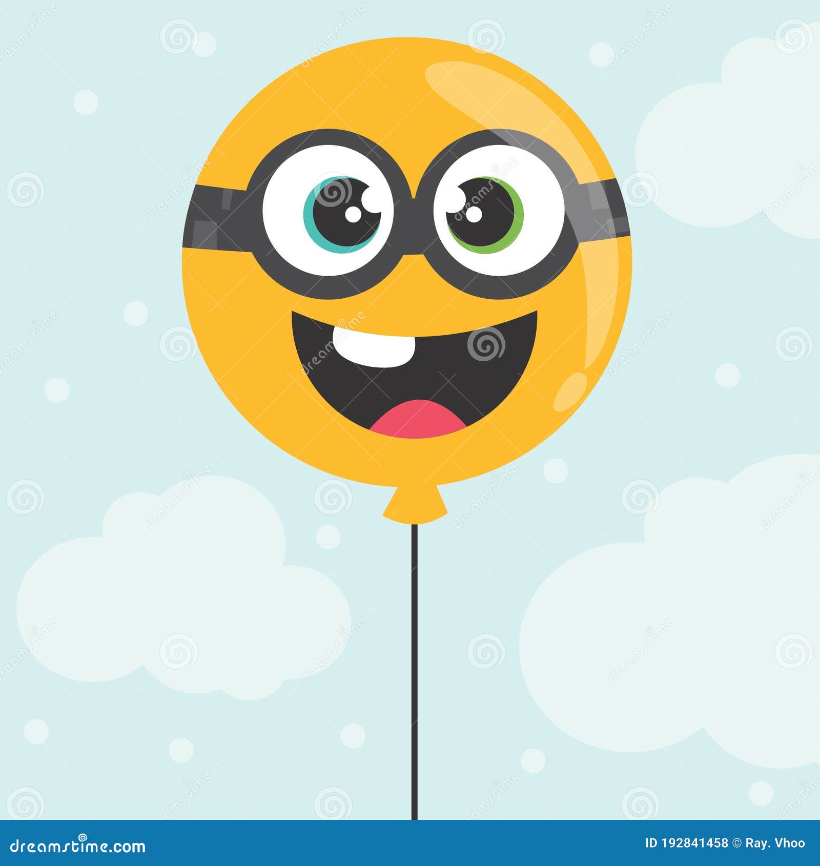 Hopelijk Geniet risico Design of Yellow Minion Ballon in a Soft Colour Background for Any Template  and Social Media Post Stock Vector - Illustration of post, soft: 192841458