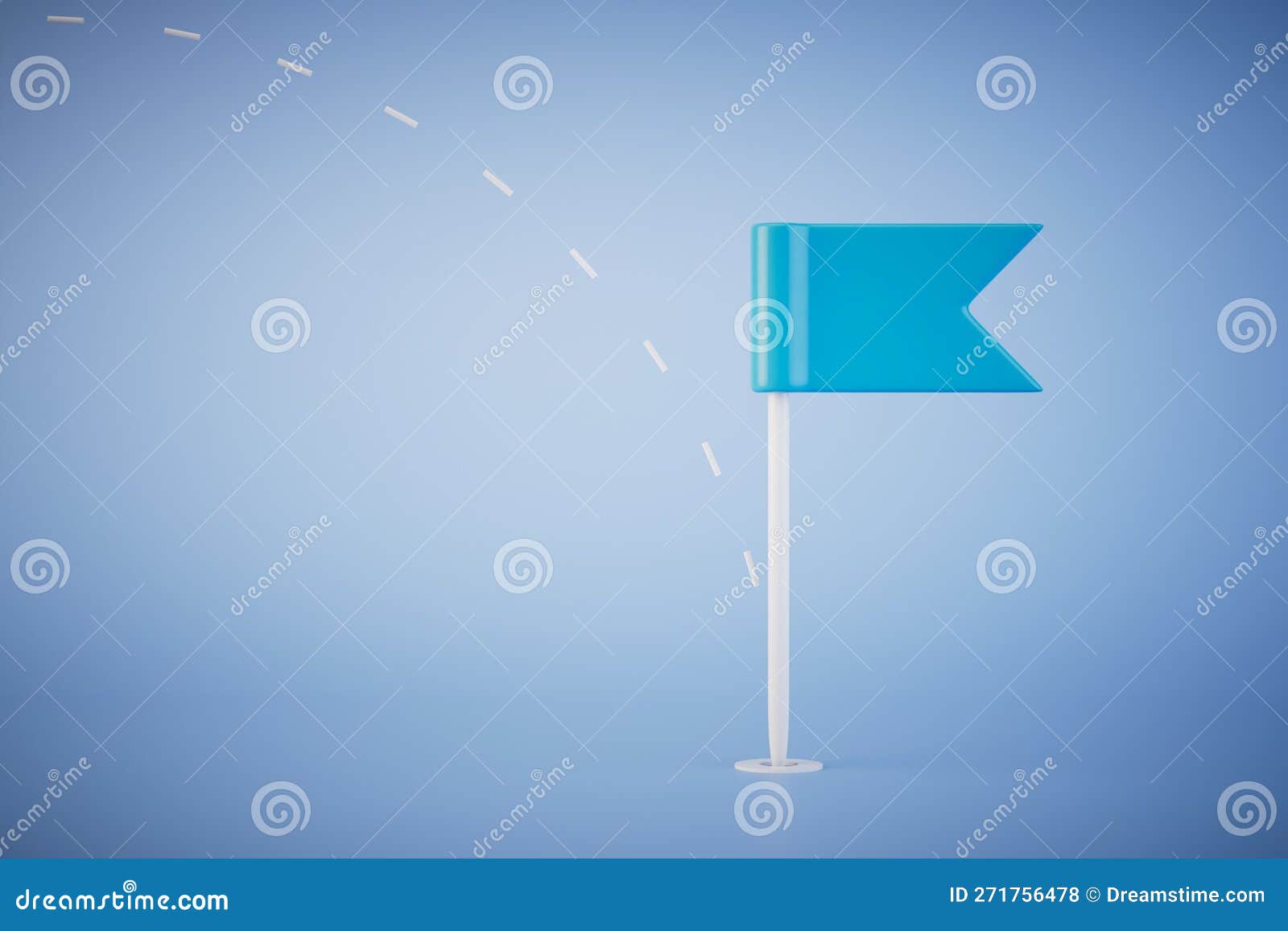 Designation of the Final Point of the Road. Road Markings and a Blue