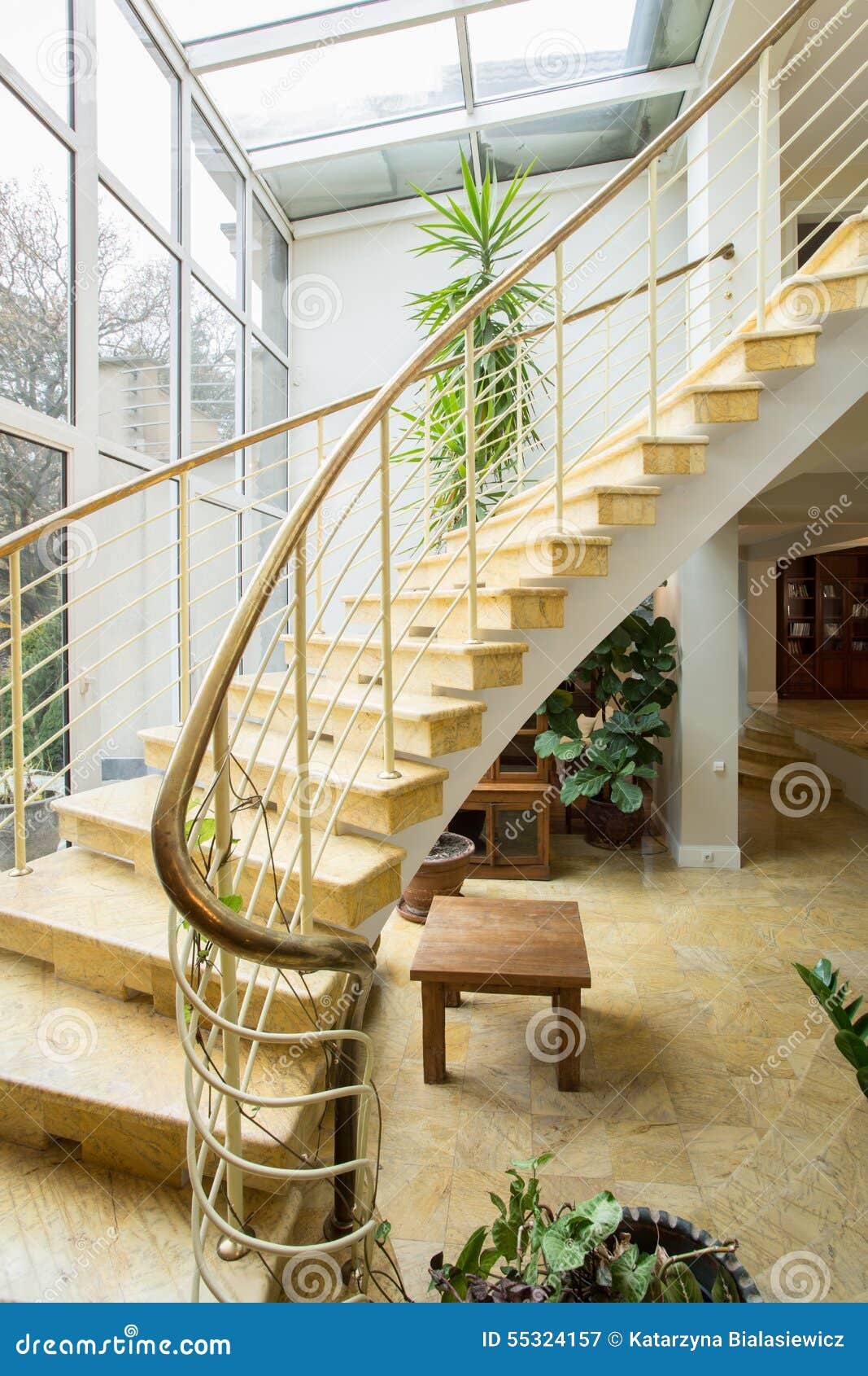 Designed Stairway in Luxury Villa Stock Image Image of exclusive