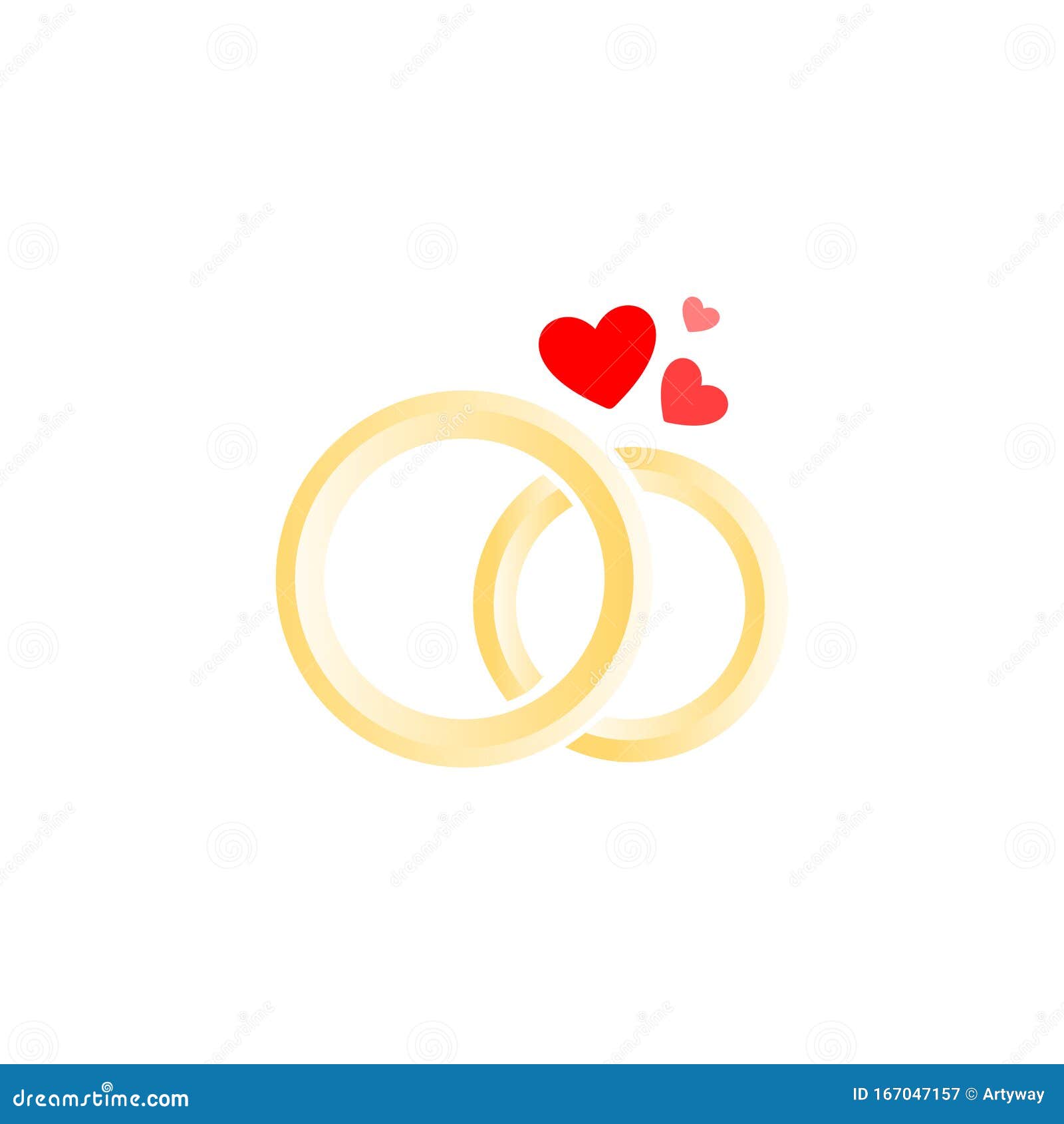 Wedding rings icon logo template design eps 10 Vector Image