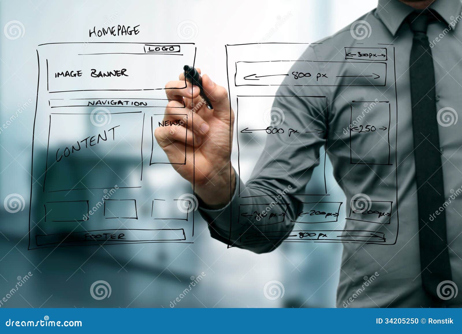 er drawing website development wireframe