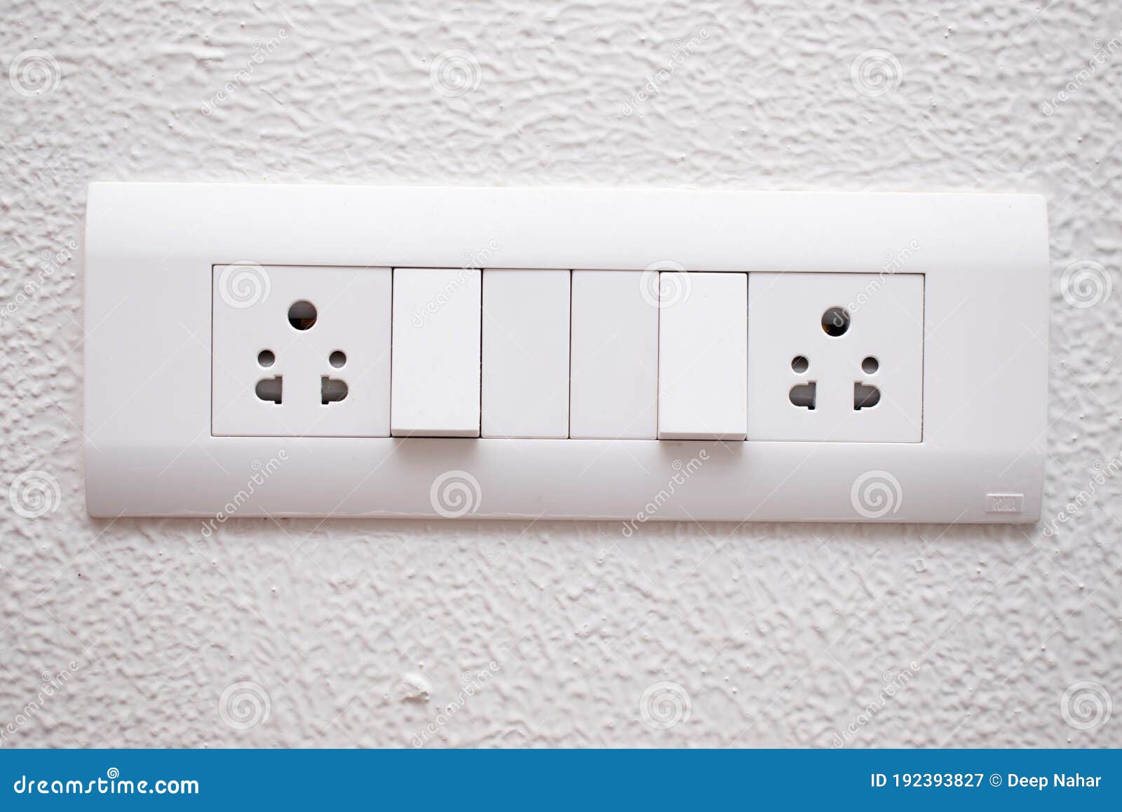 DESIGNER ELECTRICAL SWITCH BOARD with 3 PIN SOCKET and TWO SWITCH Stock