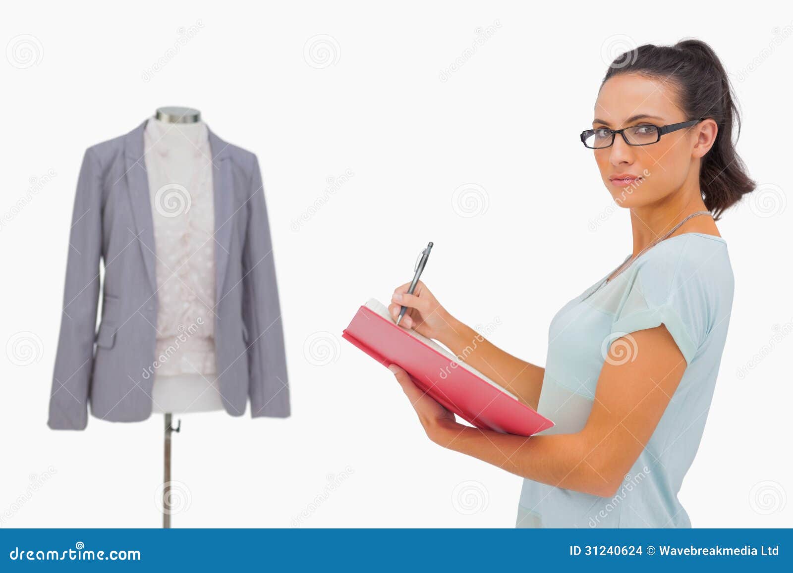 Designer Looking at Camera and Taking Notes Stock Photo Image of