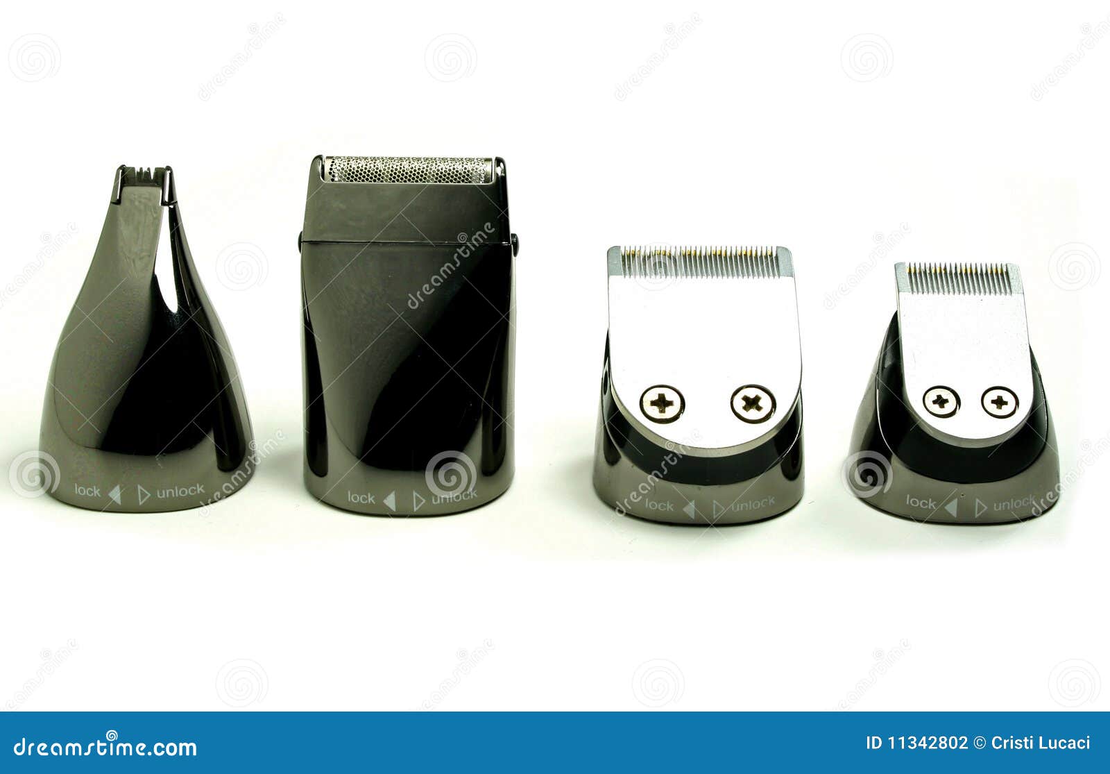 Designer Nose/ear/beard/hair Clipper Heads Stock Photo Image of