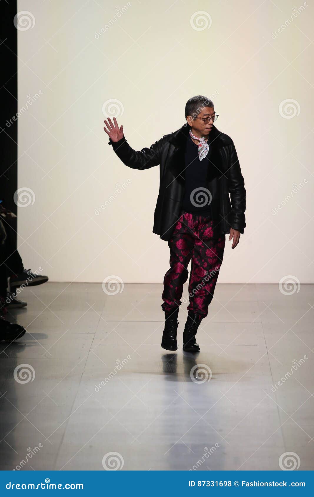 Designer Tadashi Shoji Walks the Runway at the Tadashi Shoji Fashion ...