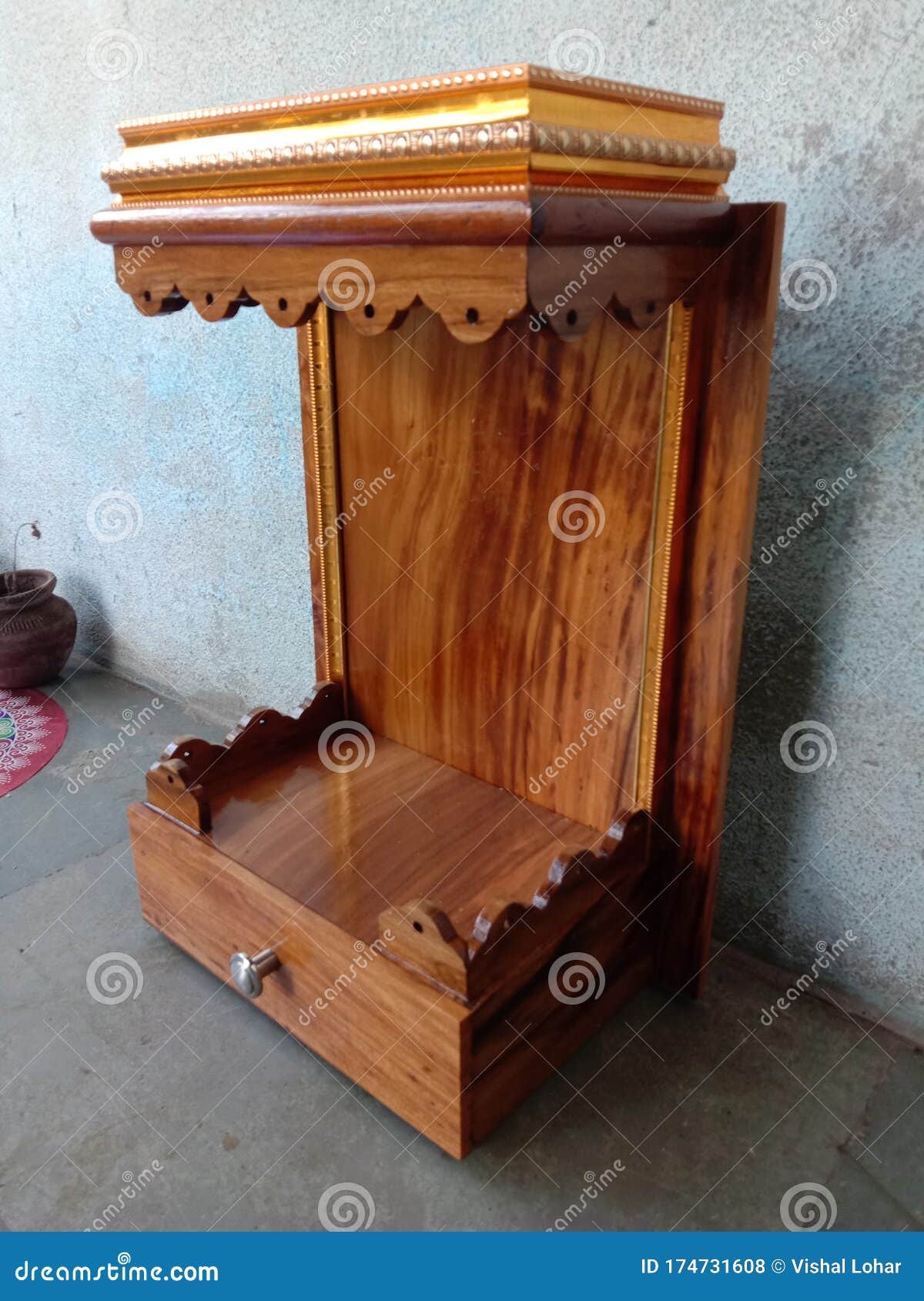 Designer Wood Carving Craft Devara Stock Photo Image of devara, wood