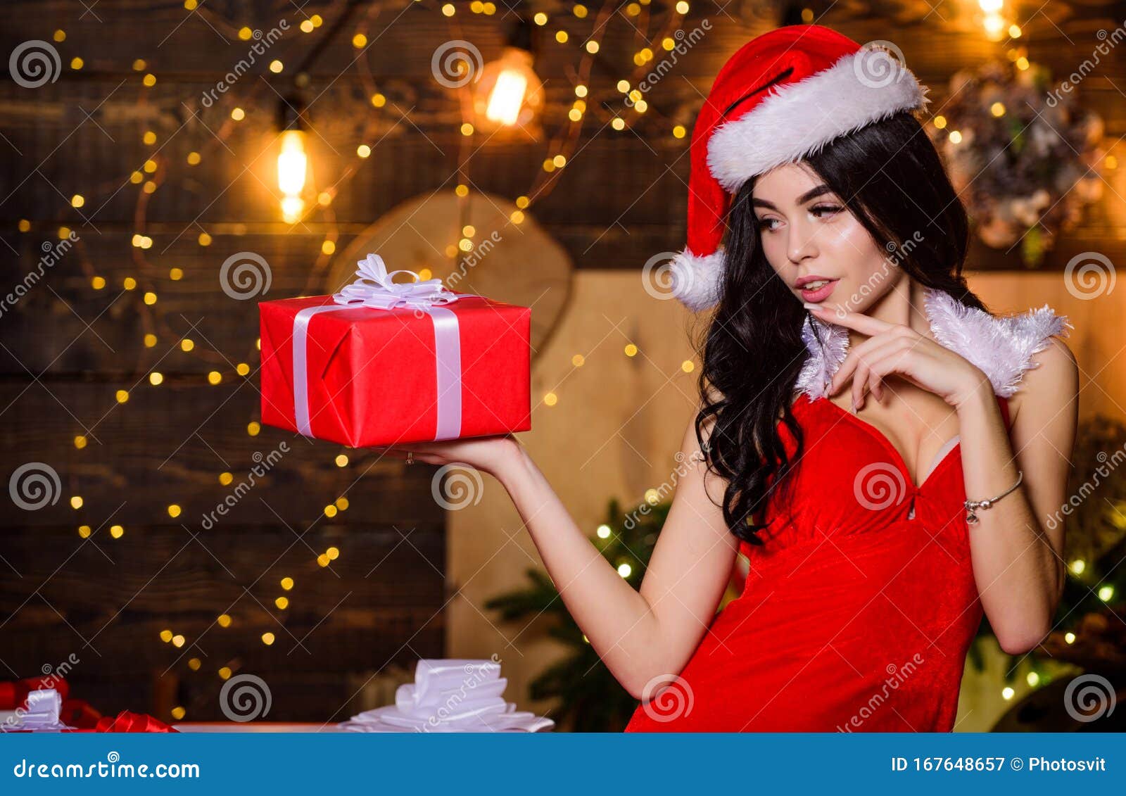 Desirable Santa Girl. Gift for Adults. Gift picture photo pic