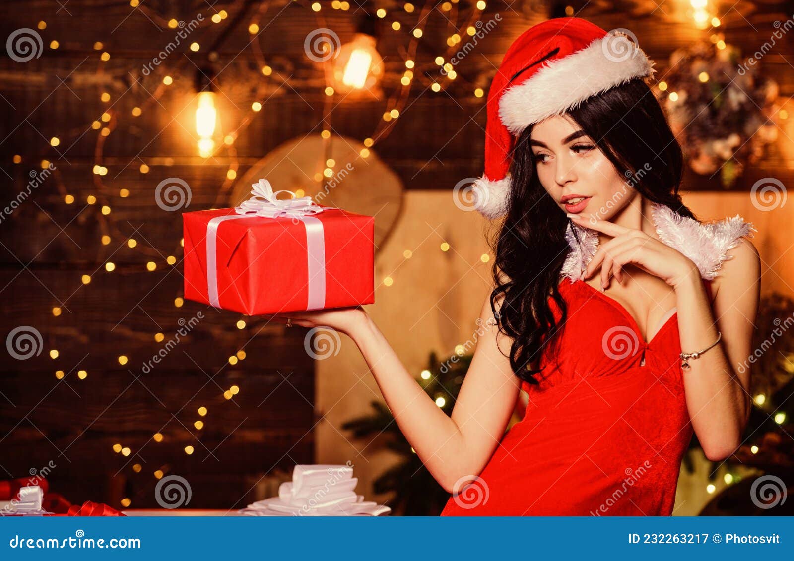 Desirable Santa Girl. Gift for Adults. Gift