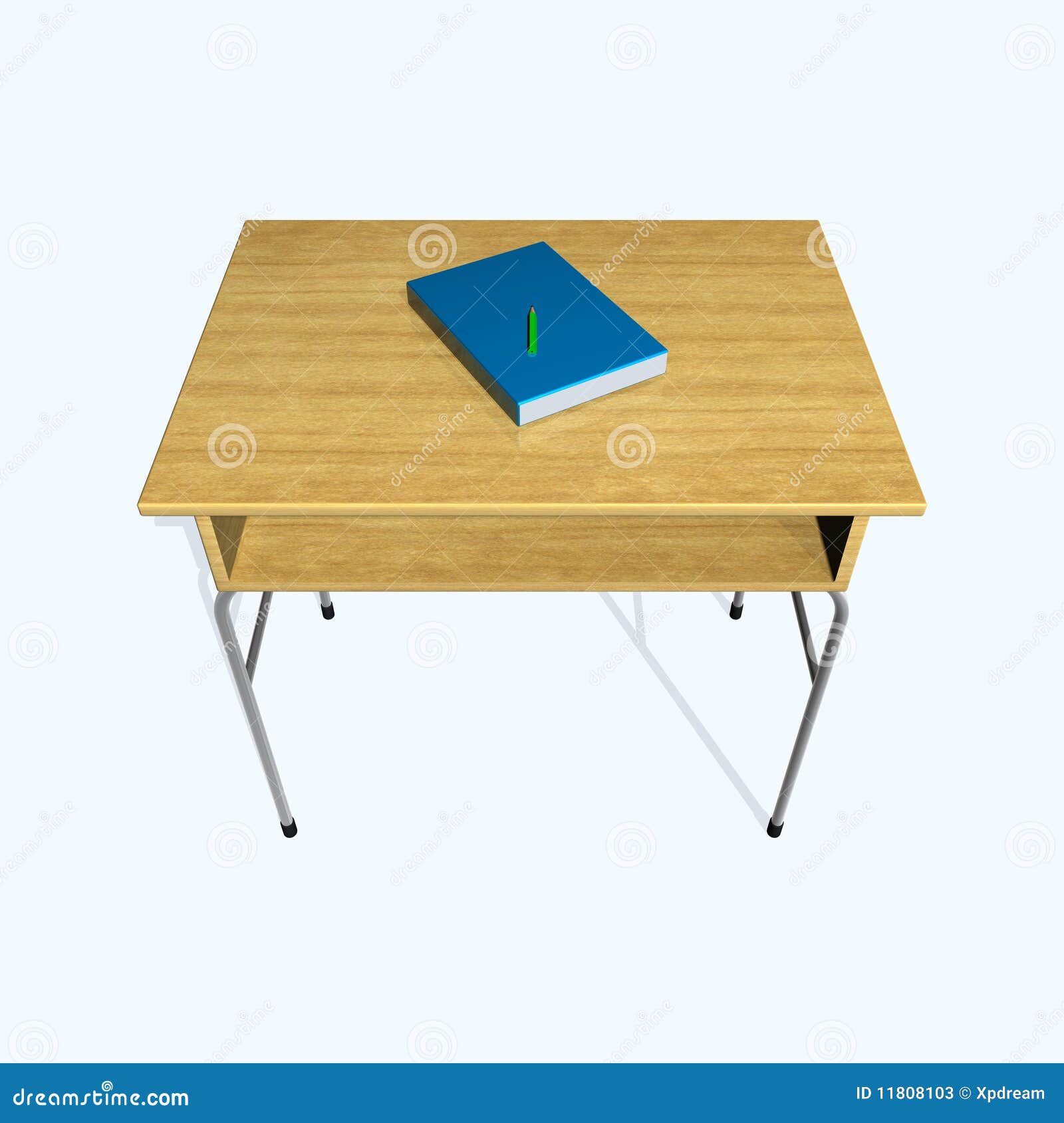 3d render image of a book on desk