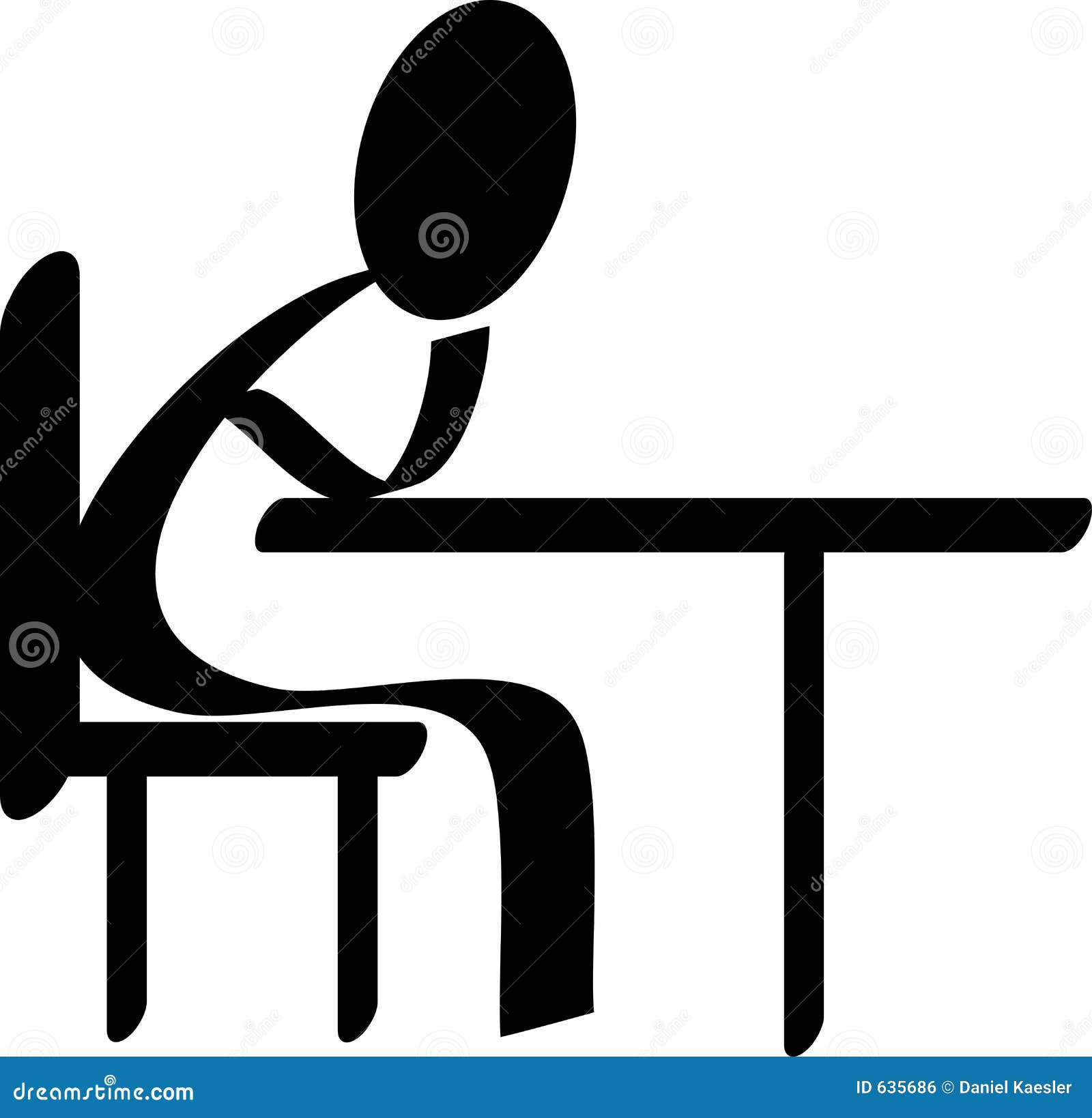 At The Desk Stock Illustration Illustration Of Dinner 635686