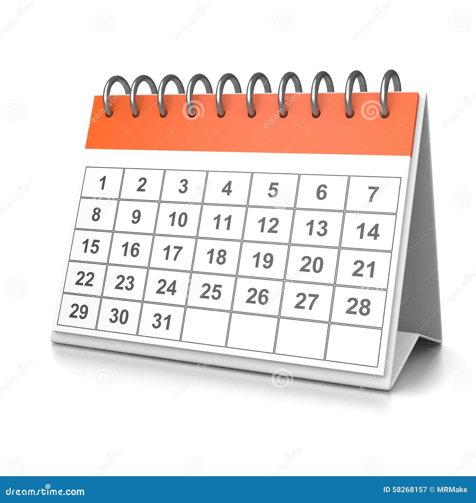 Desk Calendar stock illustration. Illustration of calendar 58268157