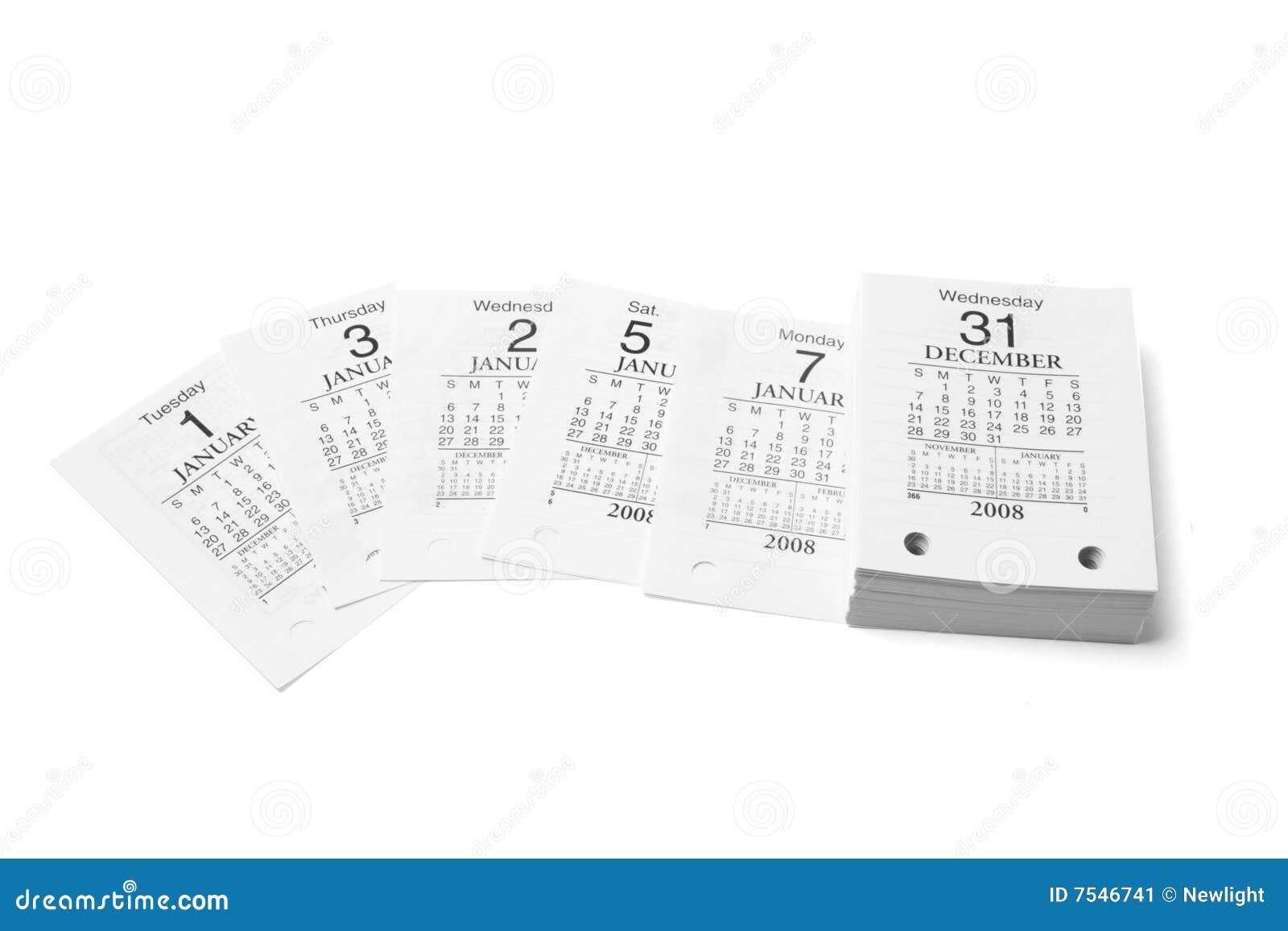 Desk Calendar Pages stock image. Image of days, pages 7546741