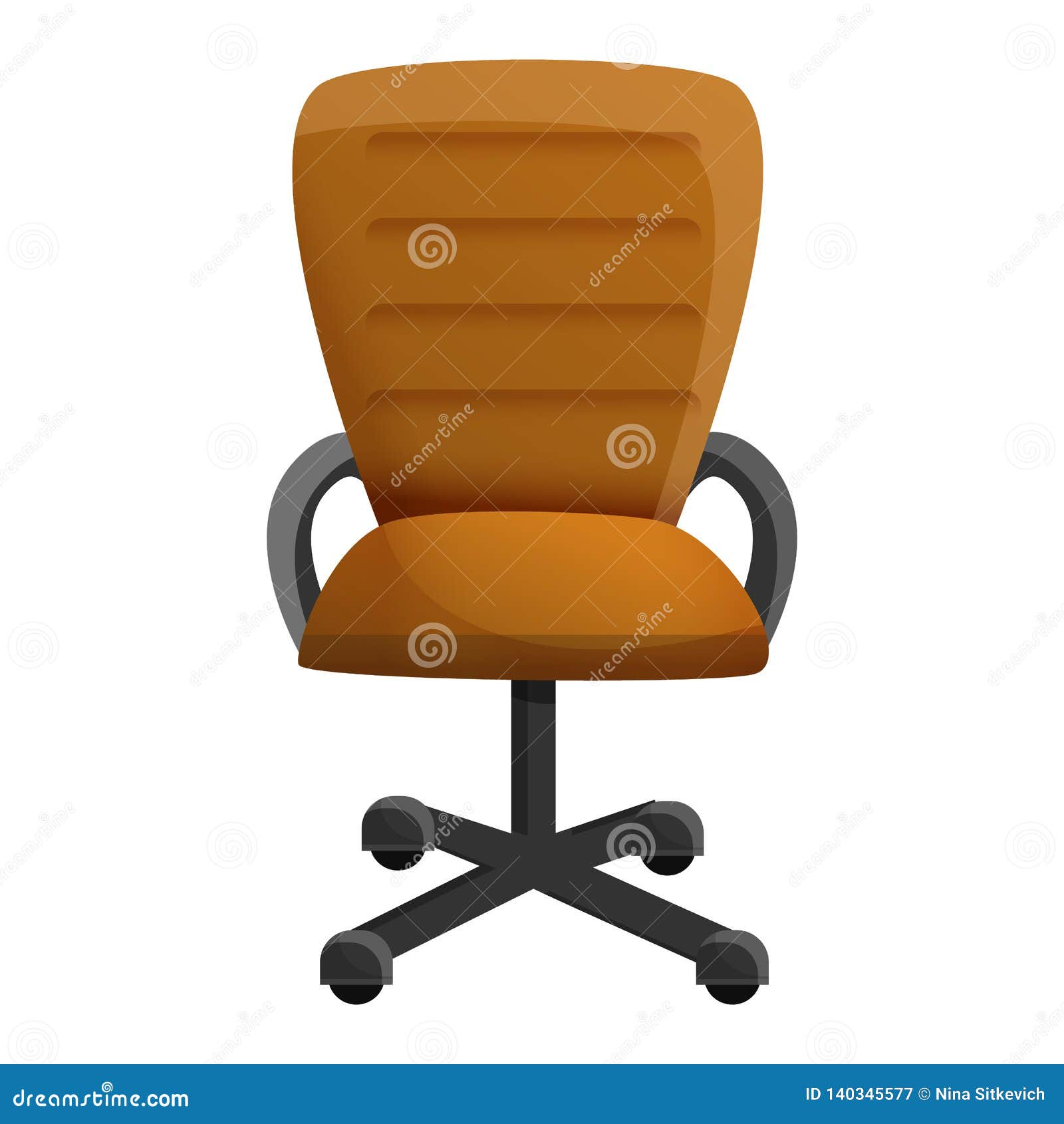 Desk Chair Icon, Cartoon Style Stock Vector - Illustration of arms ...