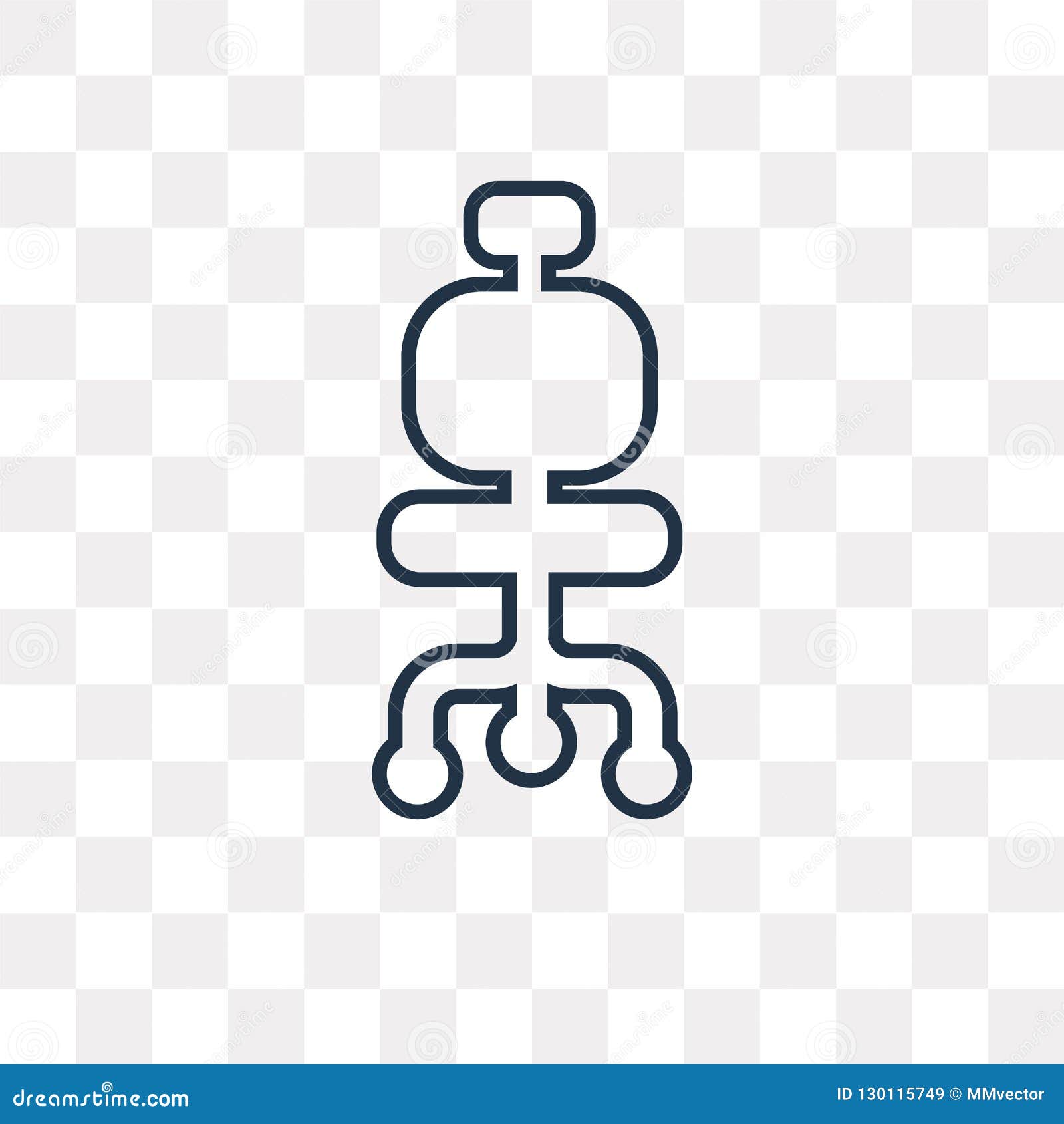 Desk Chair Vector Icon Isolated On Transparent Background Linear