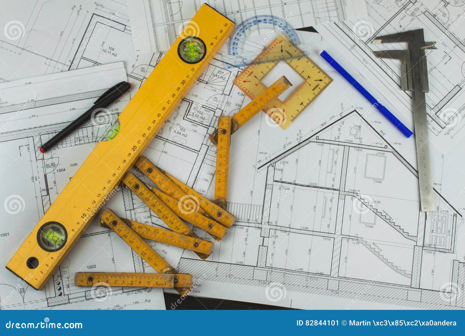 Desk Project Supervisor Plans Of Building Architectural Project